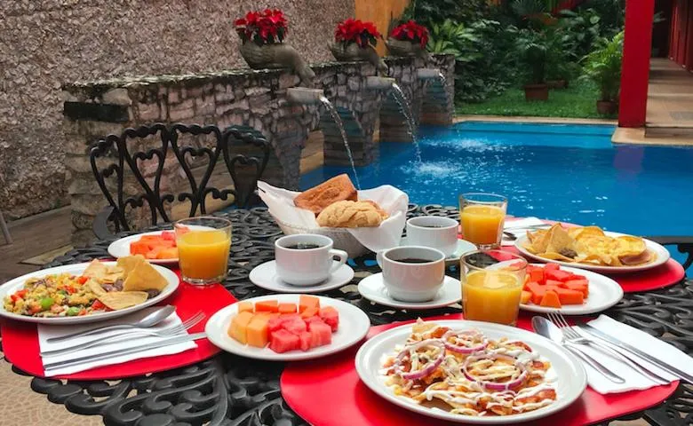 Breakfast in Hotel Mejorada Merida