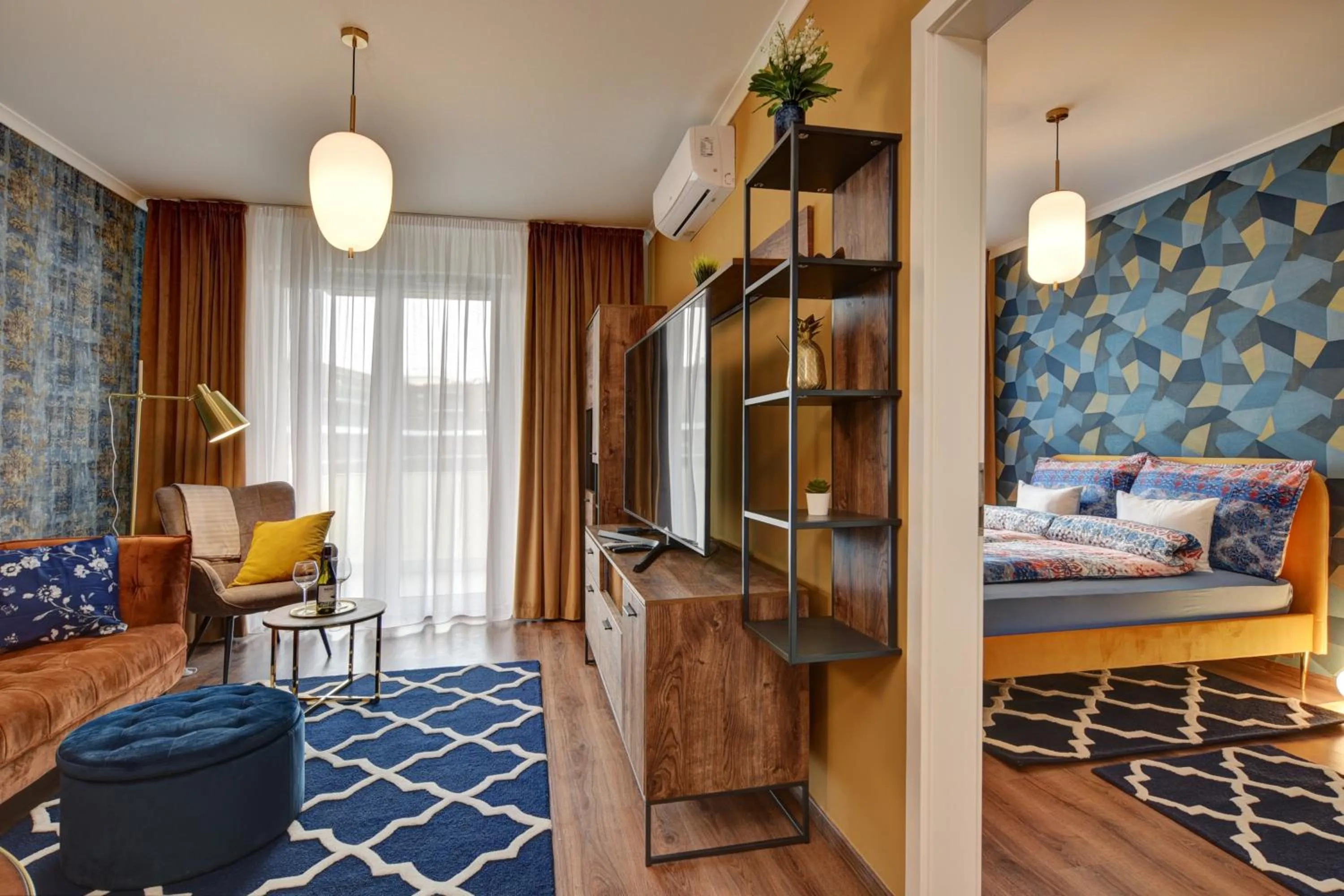 Living room in Vision Apartments Budapest