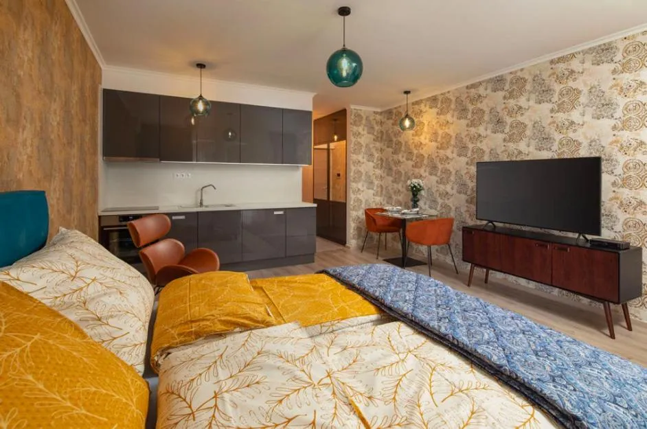 Living room in Vision Apartments Budapest