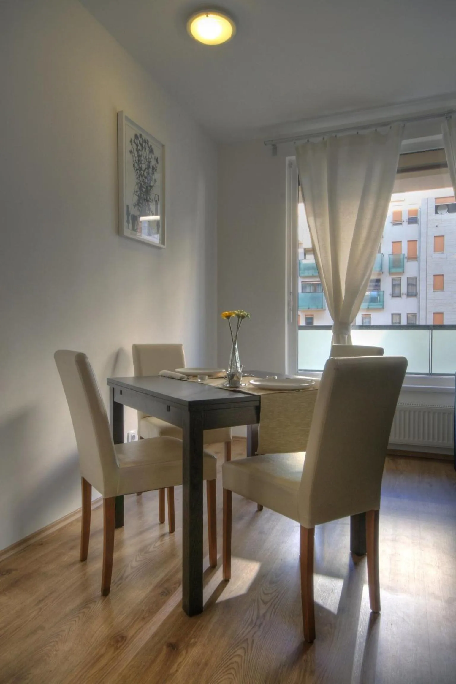 Dining area in Vision Apartments Budapest
