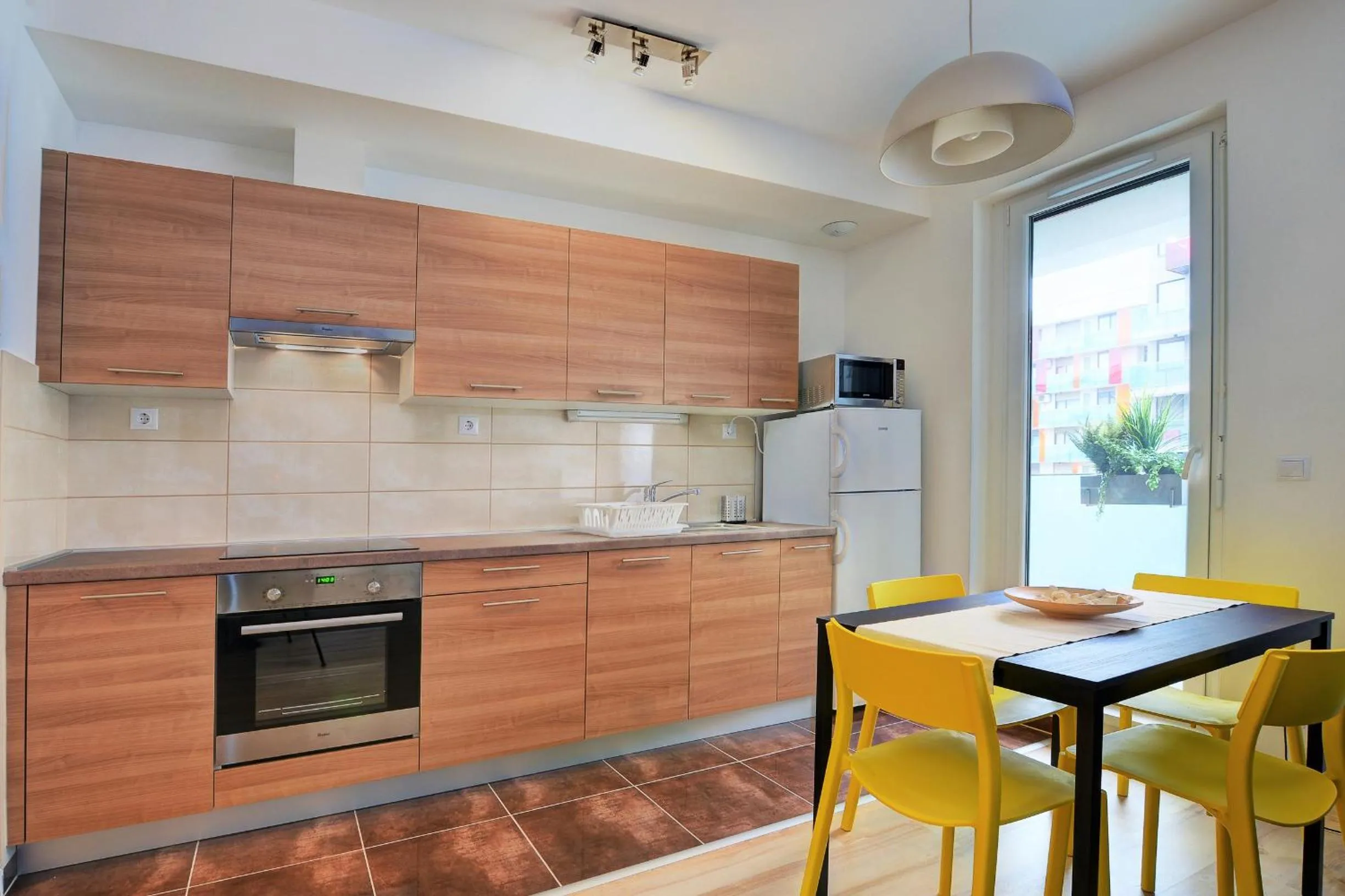 Dining area in Vision Apartments Budapest