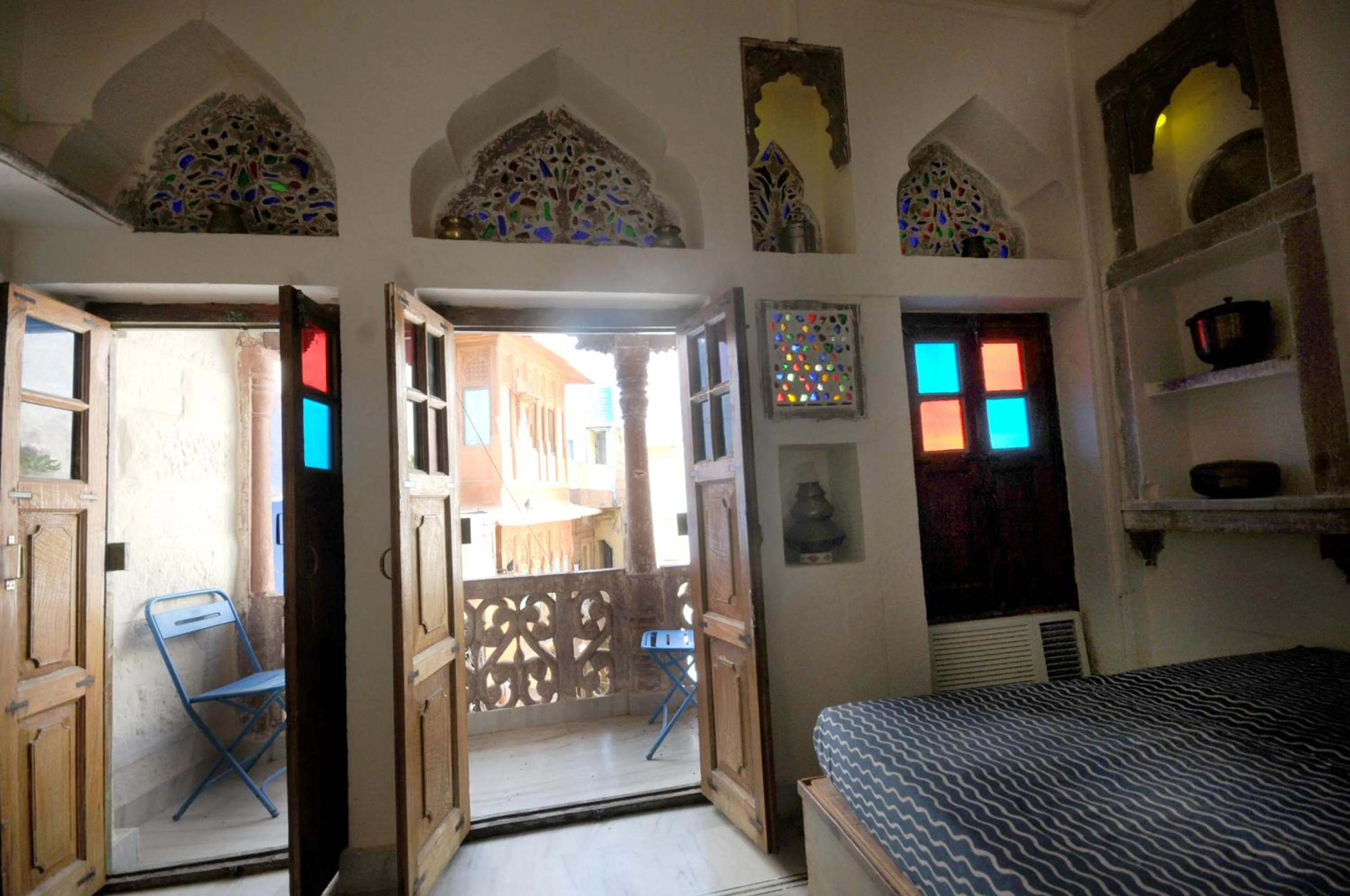 Bed in Juna Mahal Boutique Home Stay