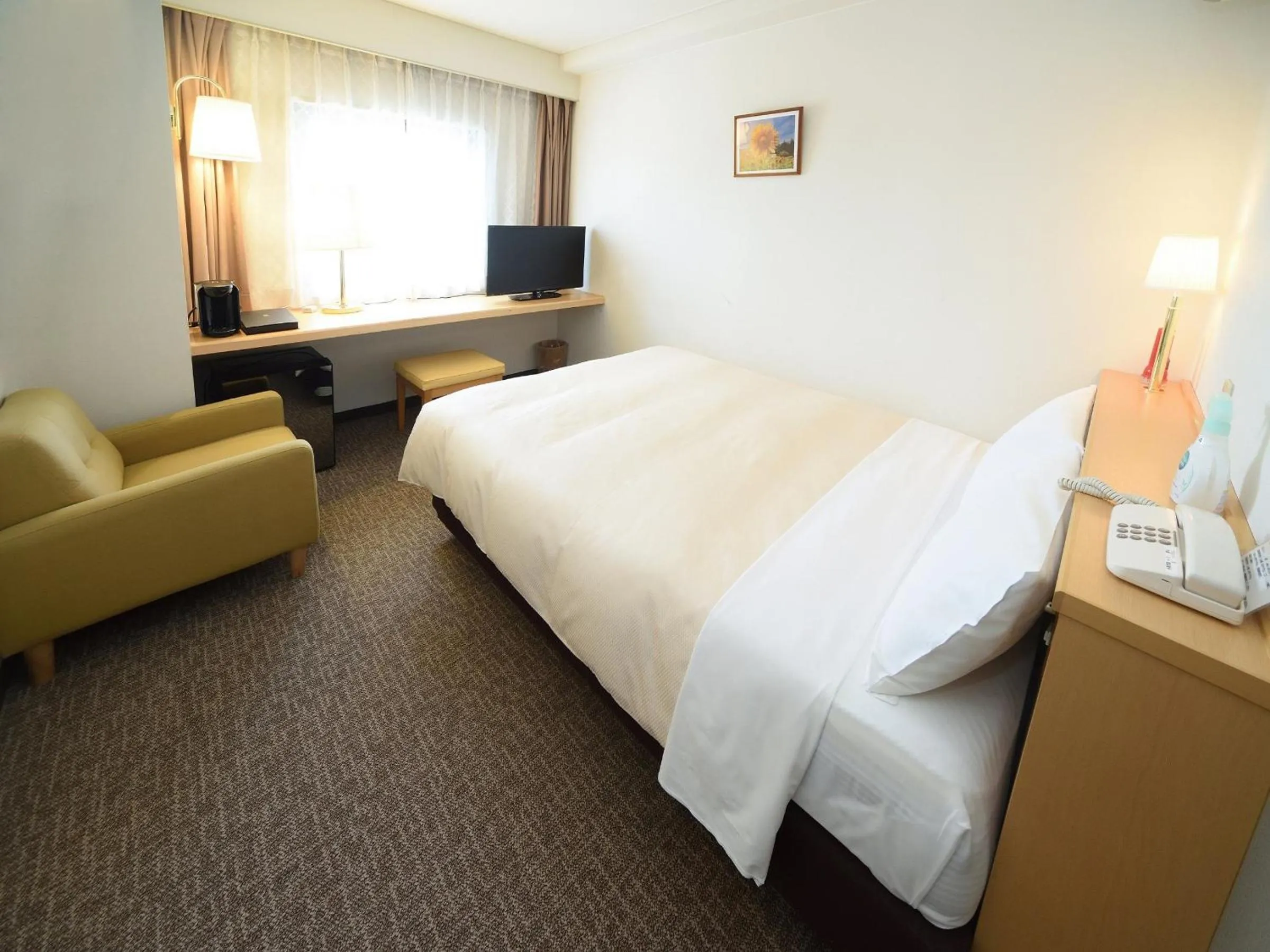 Bed in Hotel Route Tsukuba