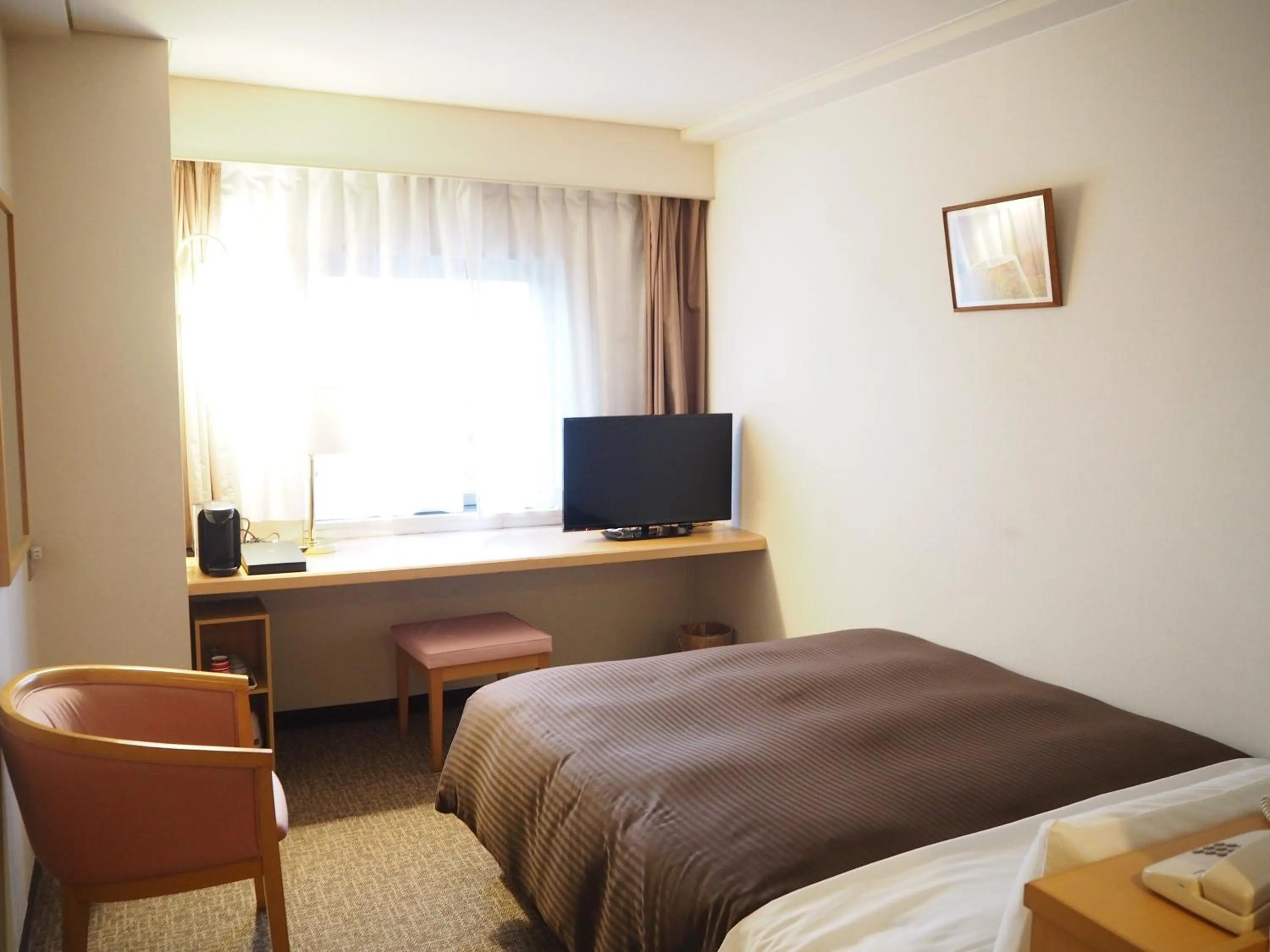 Bed in Hotel Route Tsukuba