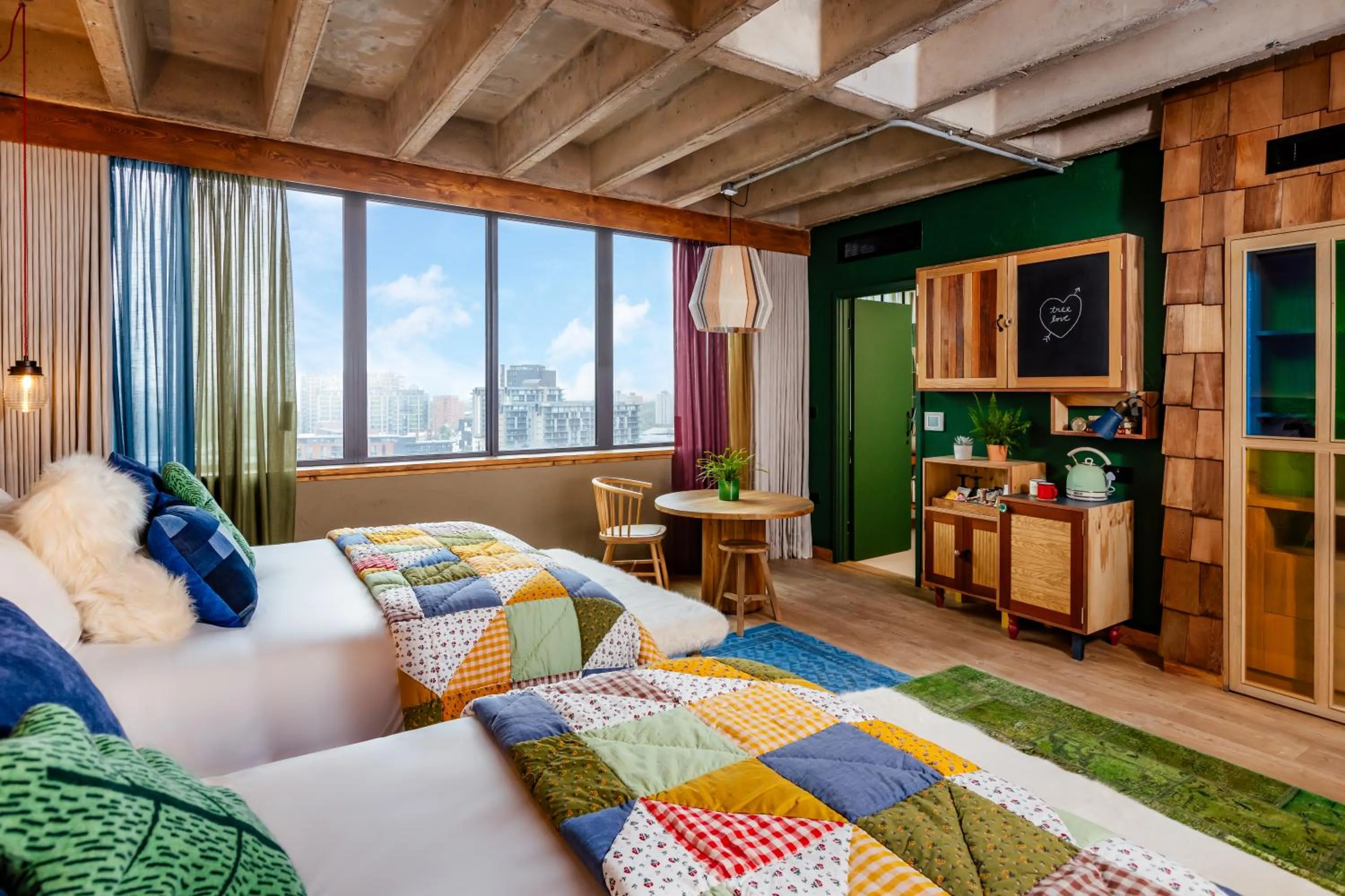 Bed in Treehouse Hotel Manchester