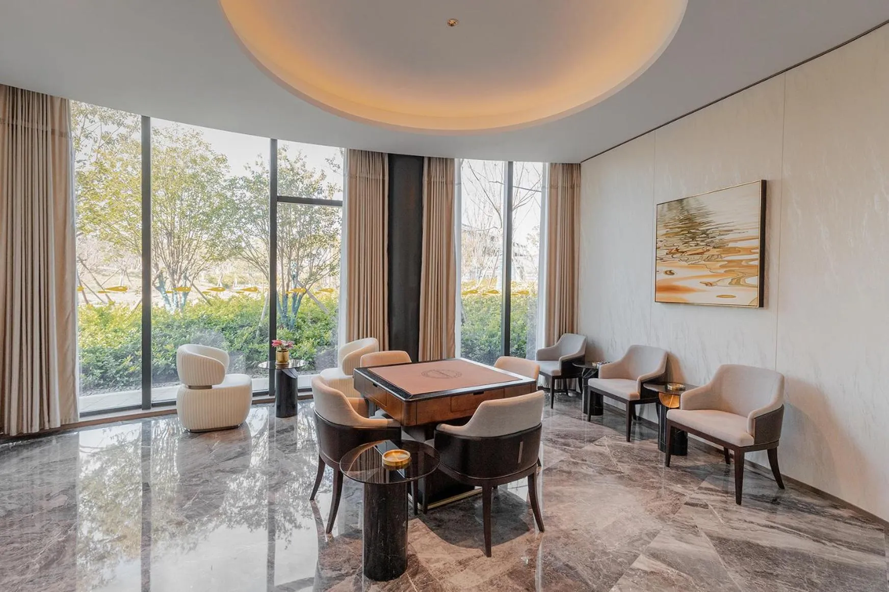 Seating area in InterContinental Shanghai Harbour City by IHG