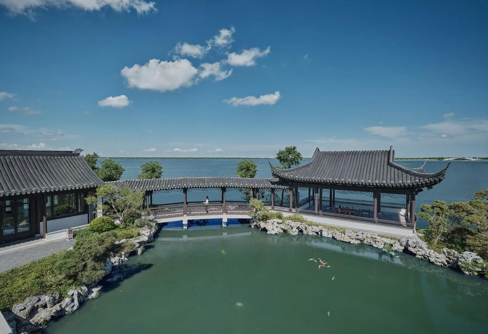 Lake view in InterContinental Shanghai Harbour City by IHG