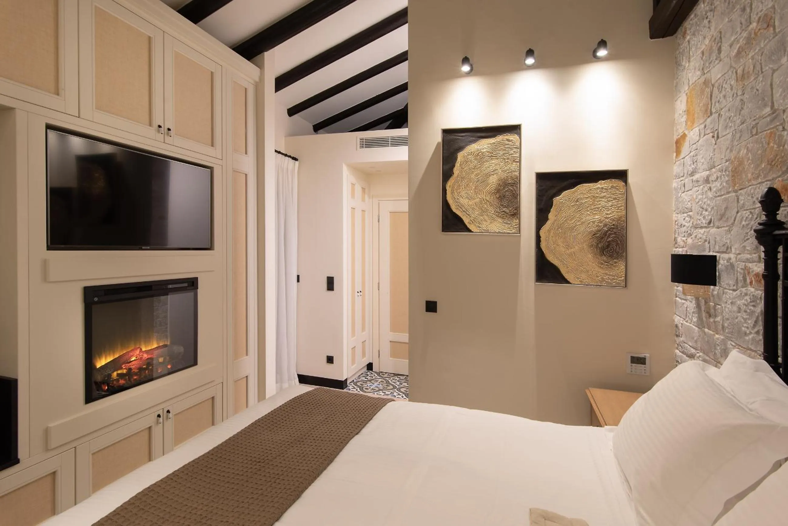 Bedroom, Bed in Polismata - Private Residences