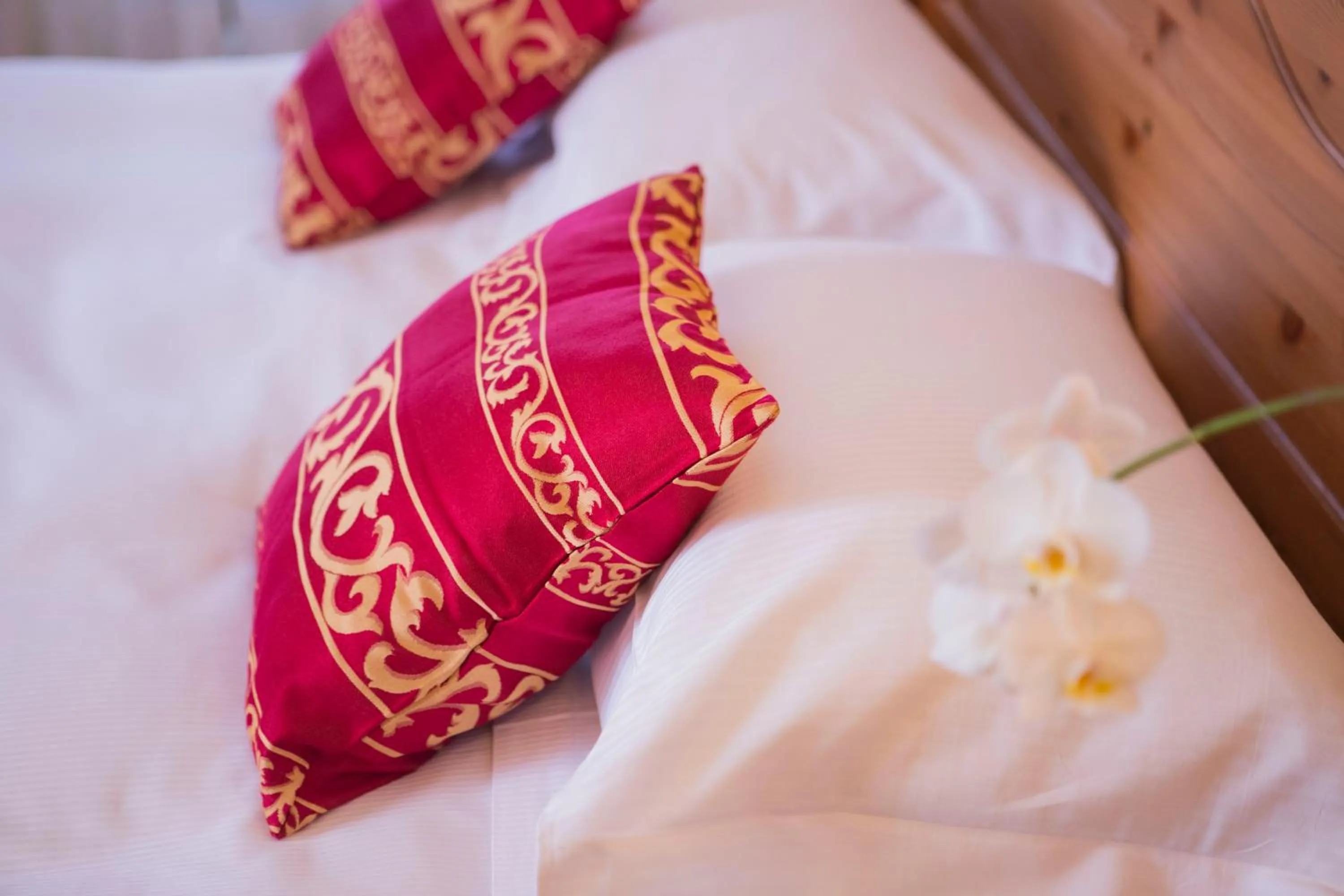 Decorative detail, Bed in Hotel Villa Imperina