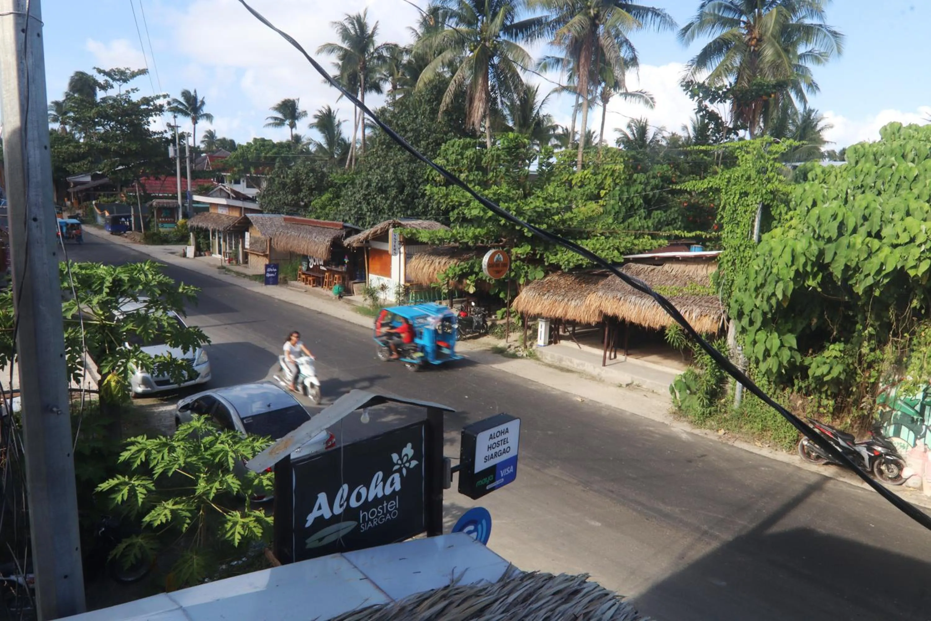 Street view in Aloha Hostel Siargao