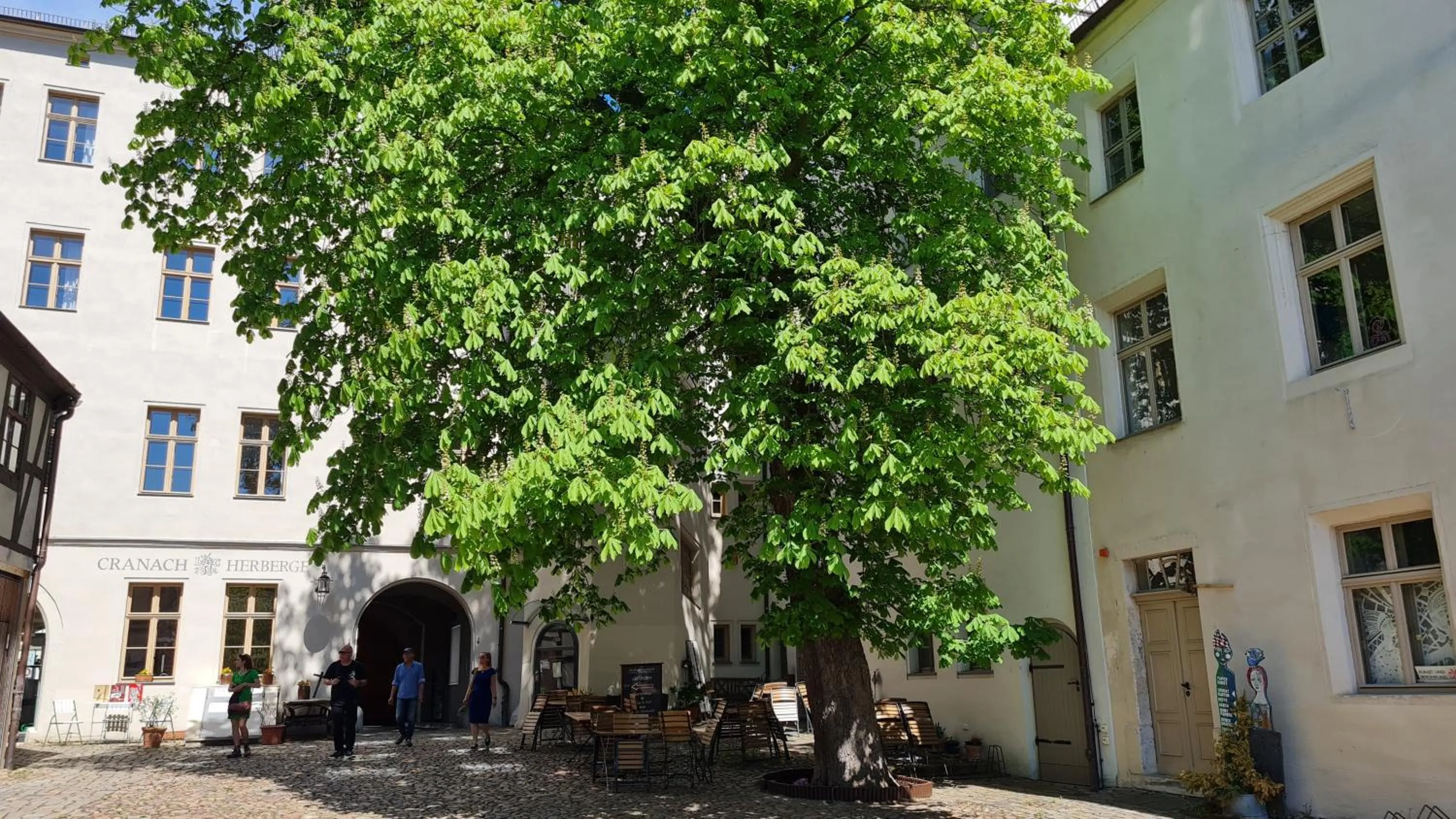 Patio in Hotel Cranach-Herberge City Centre