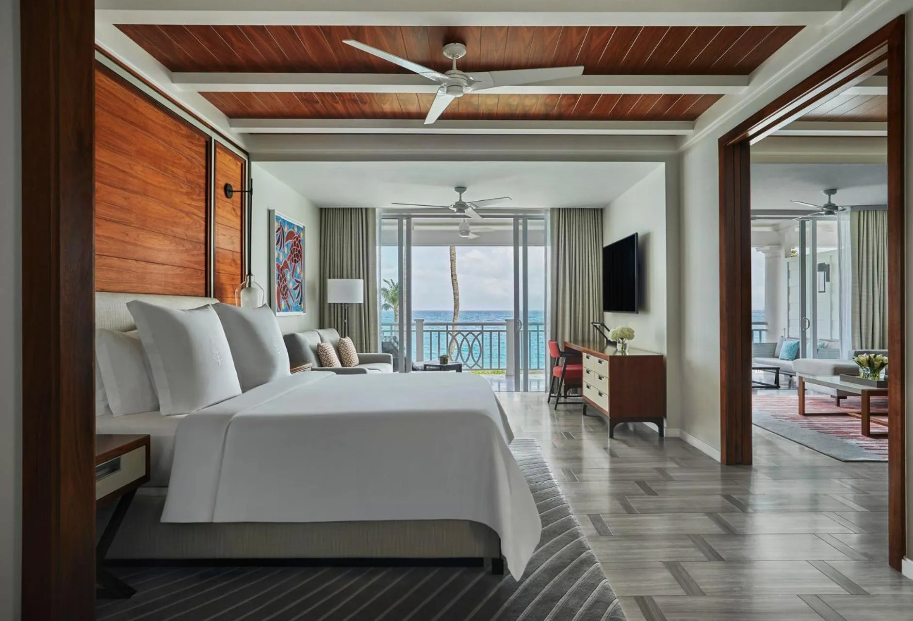 Bed in The Ocean Club, A Four Seasons Resort, Bahamas