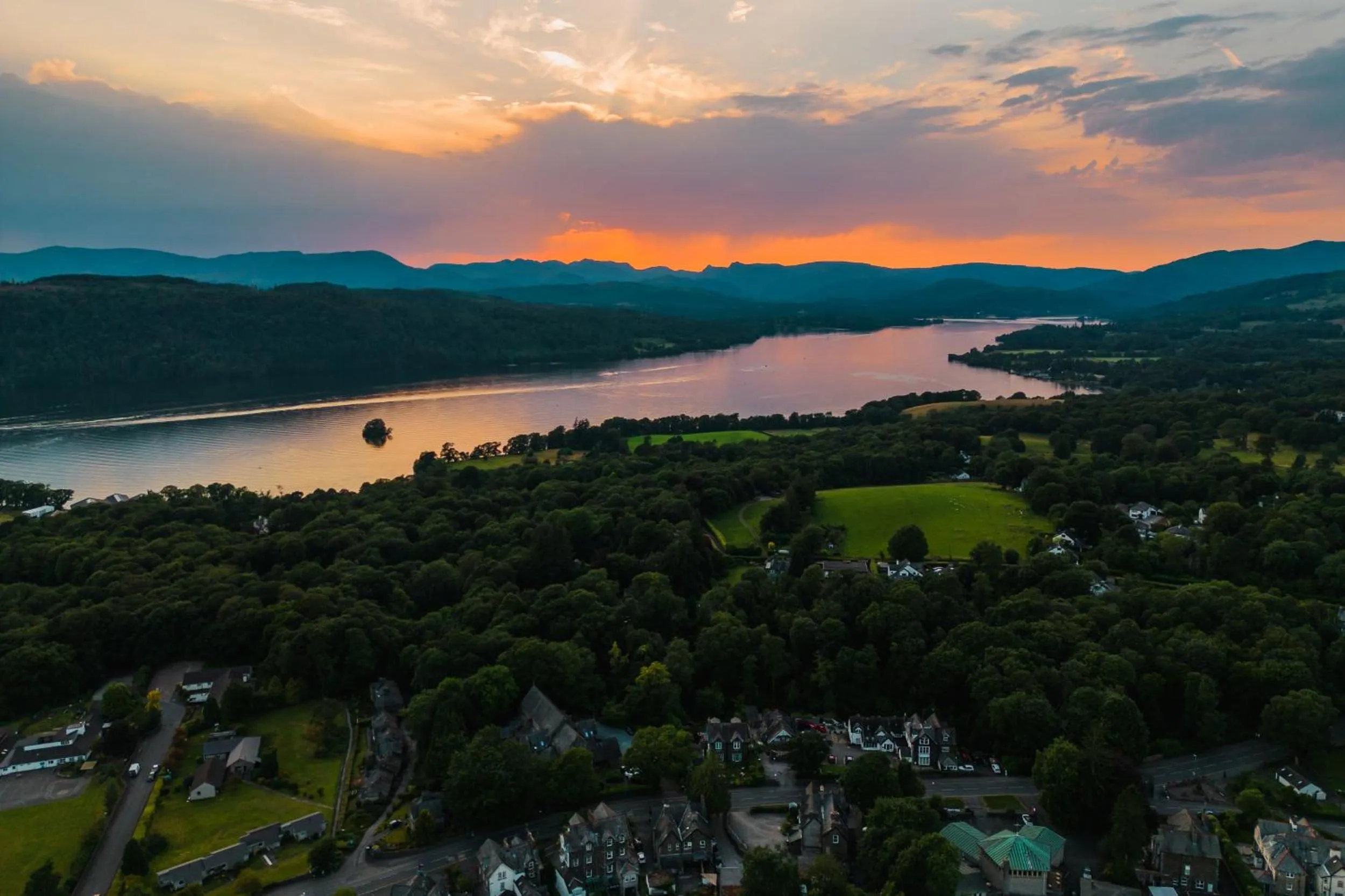 Bird's eye view in Windermere Hillthwaite Hotel