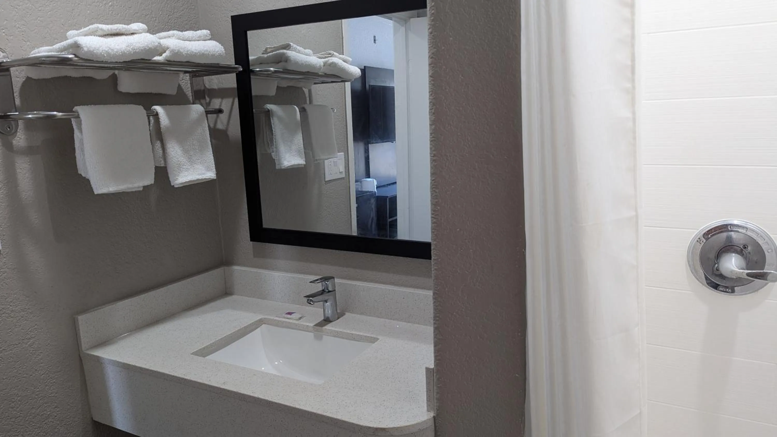 Shower in Motel 6-Victoria, TX