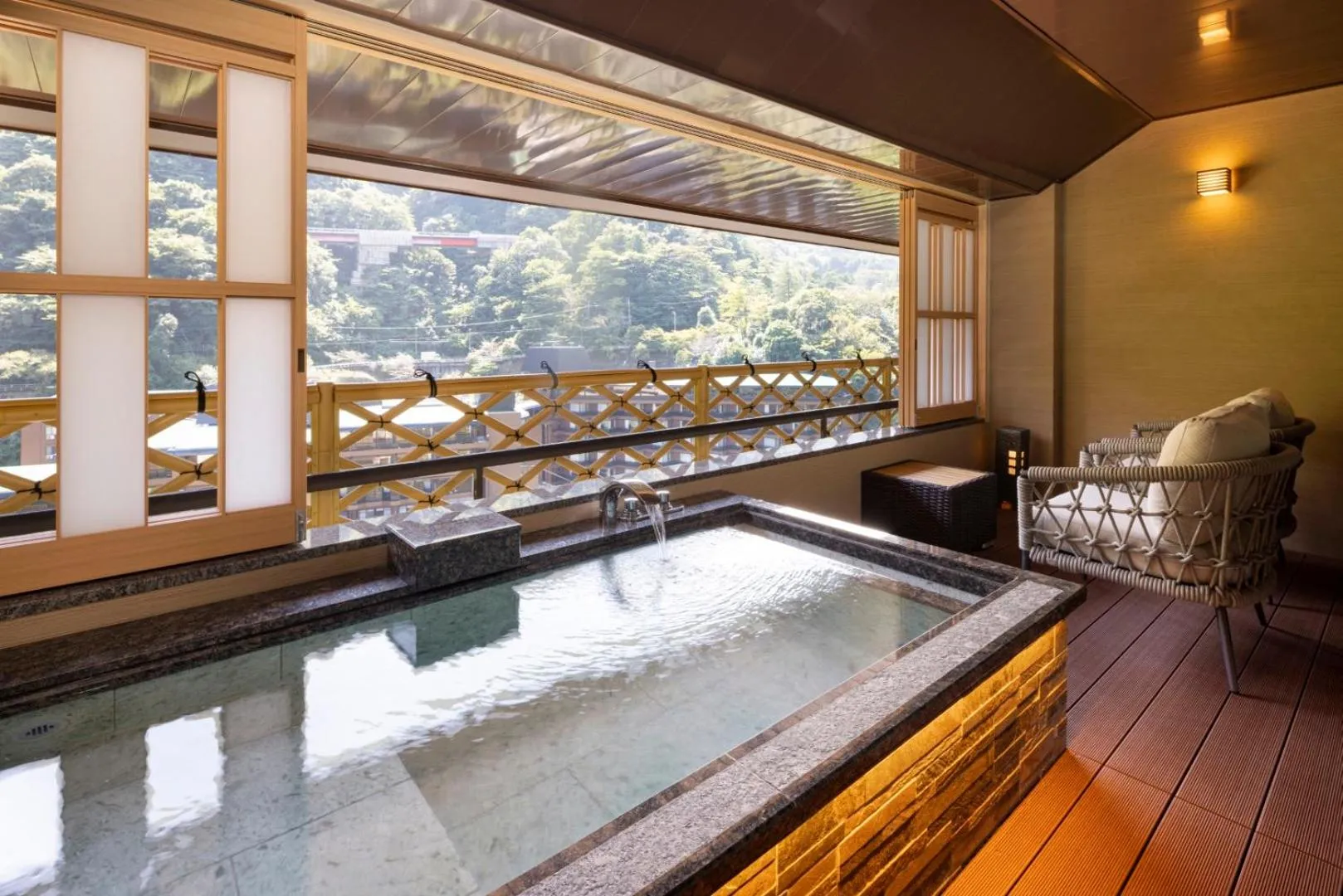 Open Air Bath in Hotel Okada