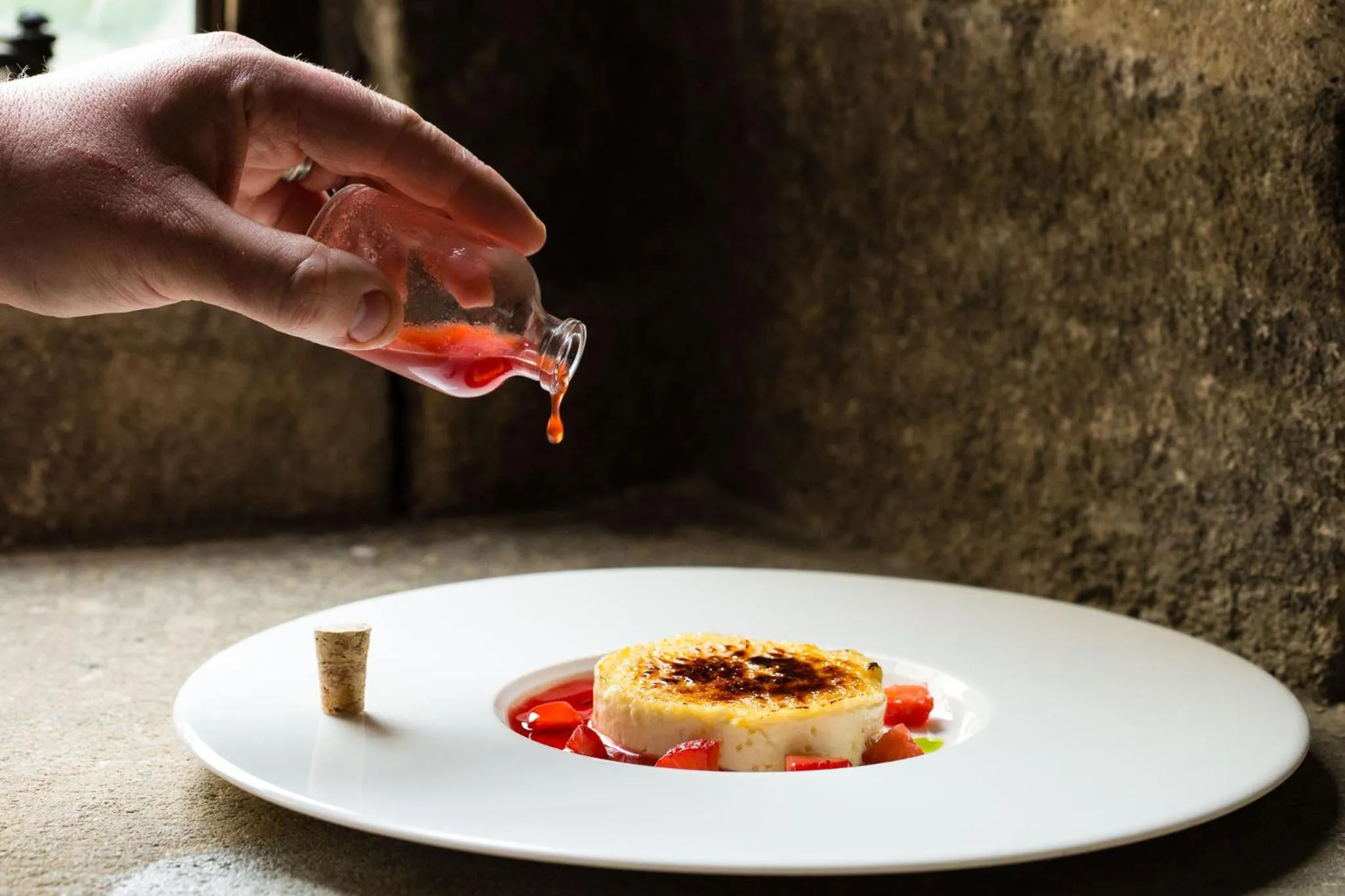 Food close-up in Langley Castle Hotel