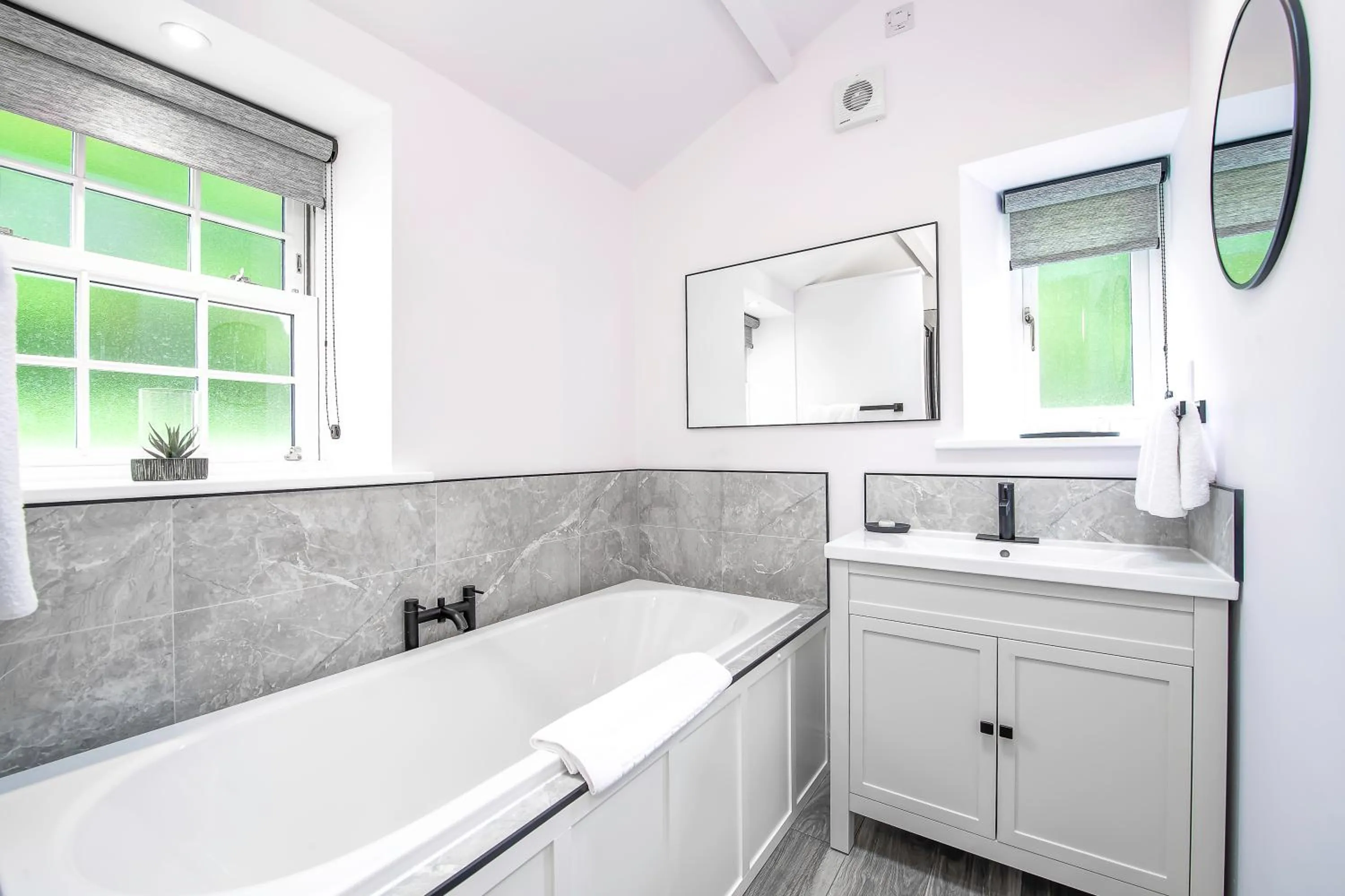 Bathroom in Langley Castle Hotel