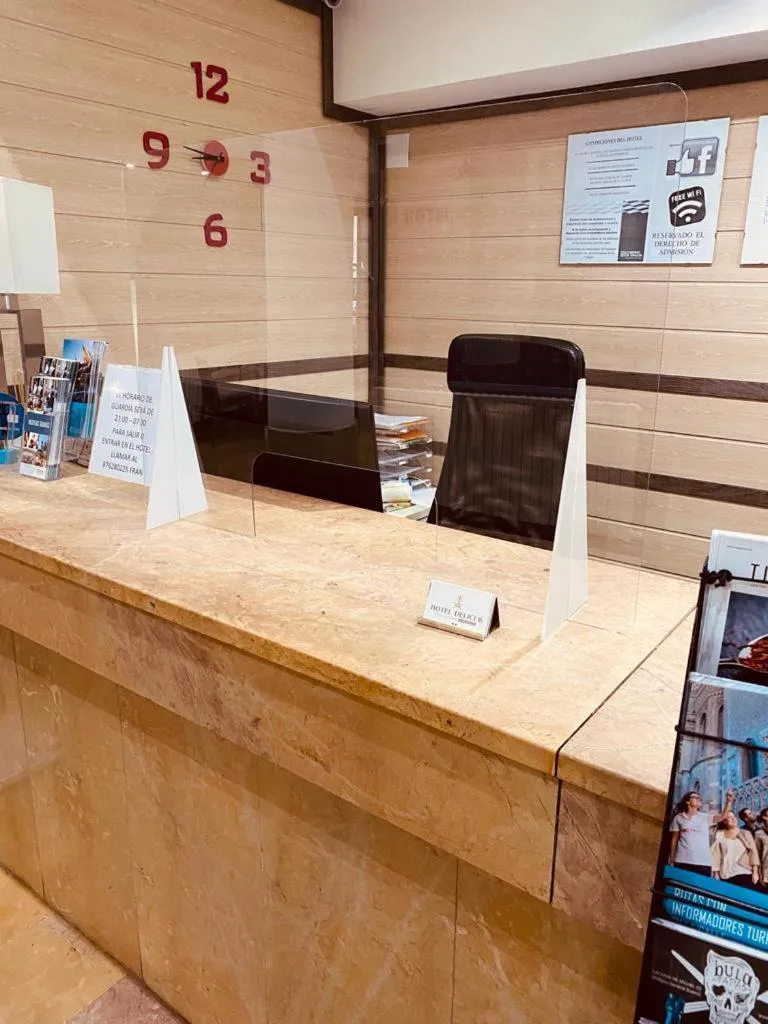 Lobby or reception in Hotel Delicias