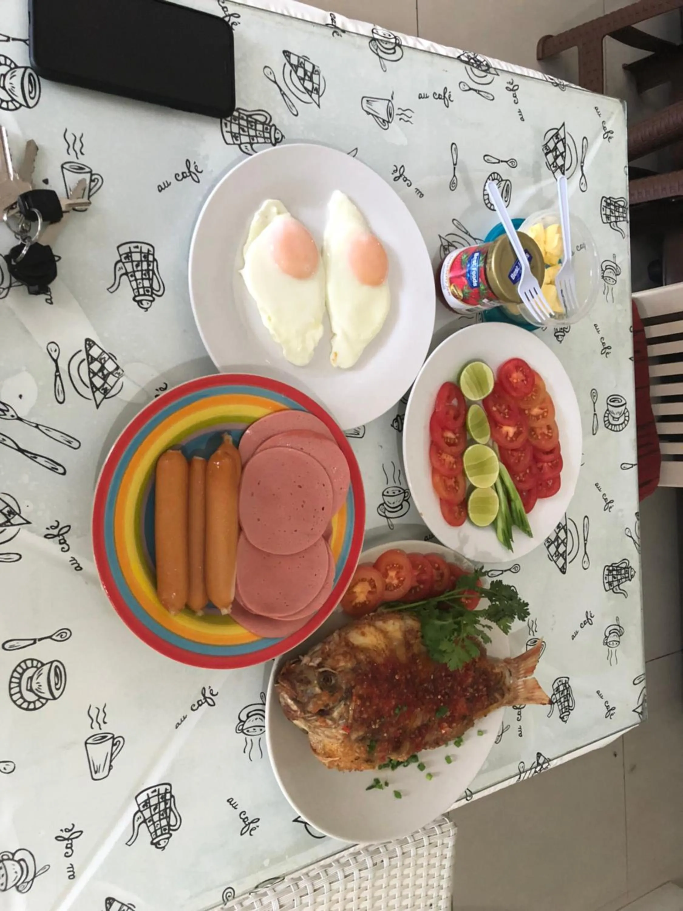 Asian breakfast in Achawalai Residence Village By Song