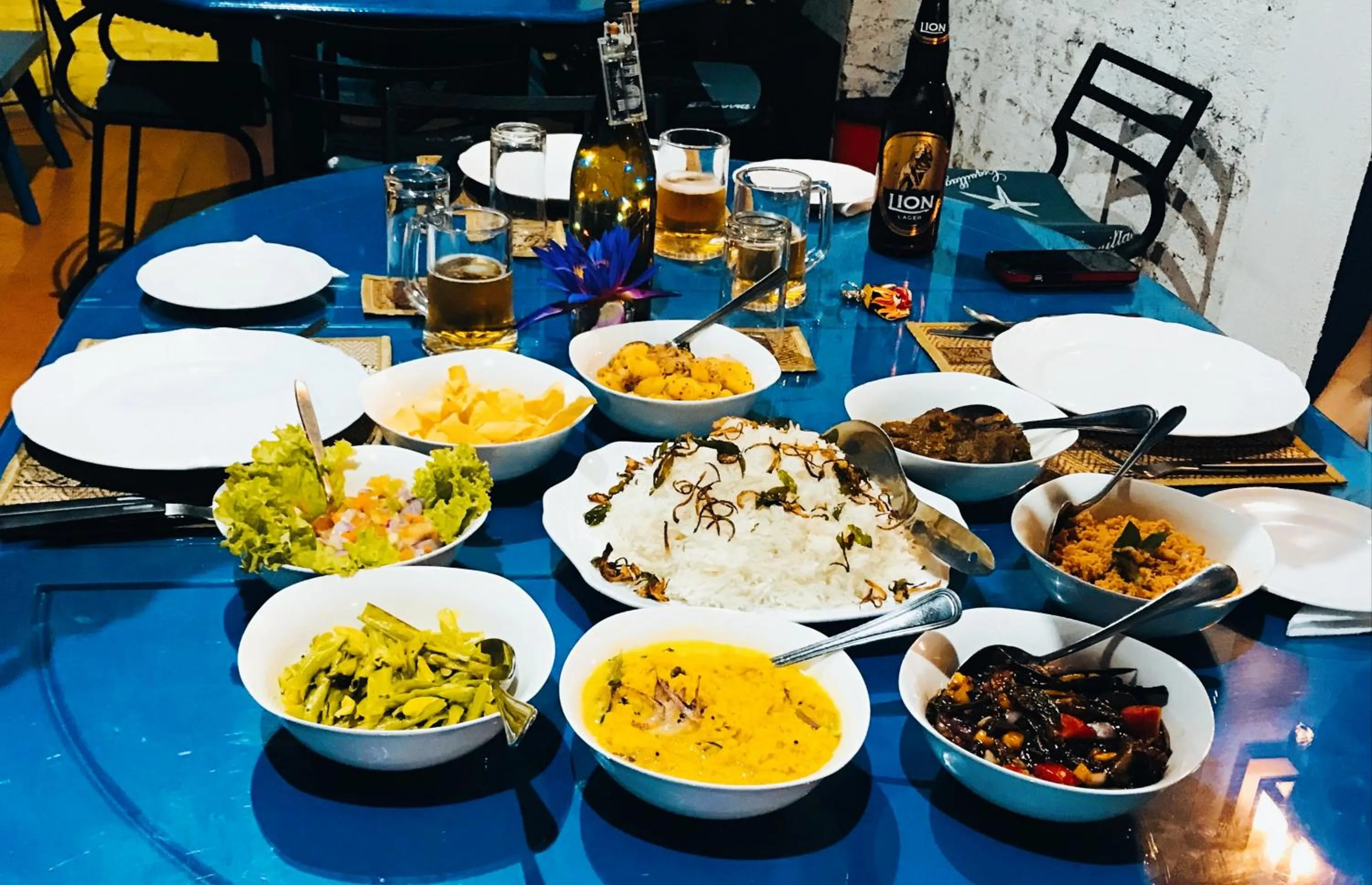 Food in Blue Pillars Kandy