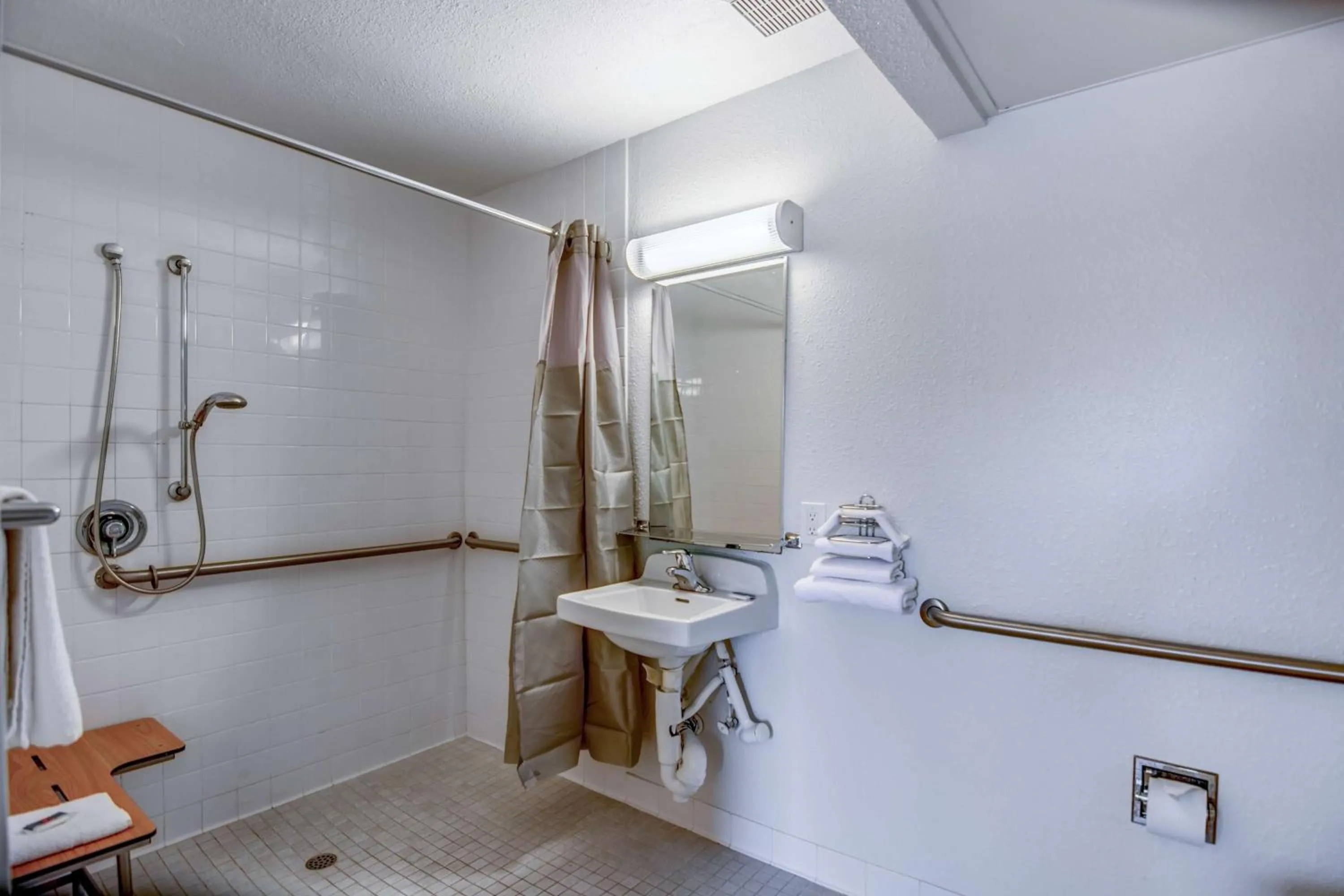 Shower, Bathroom in Motel 6-Tracy, CA