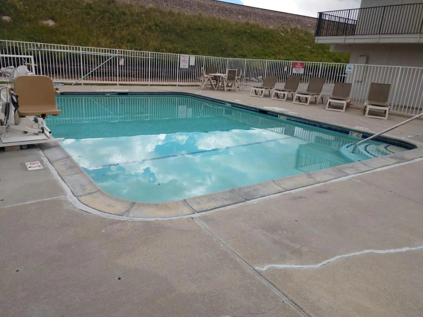 Pool view in Motel 6 Cheyenne, WY