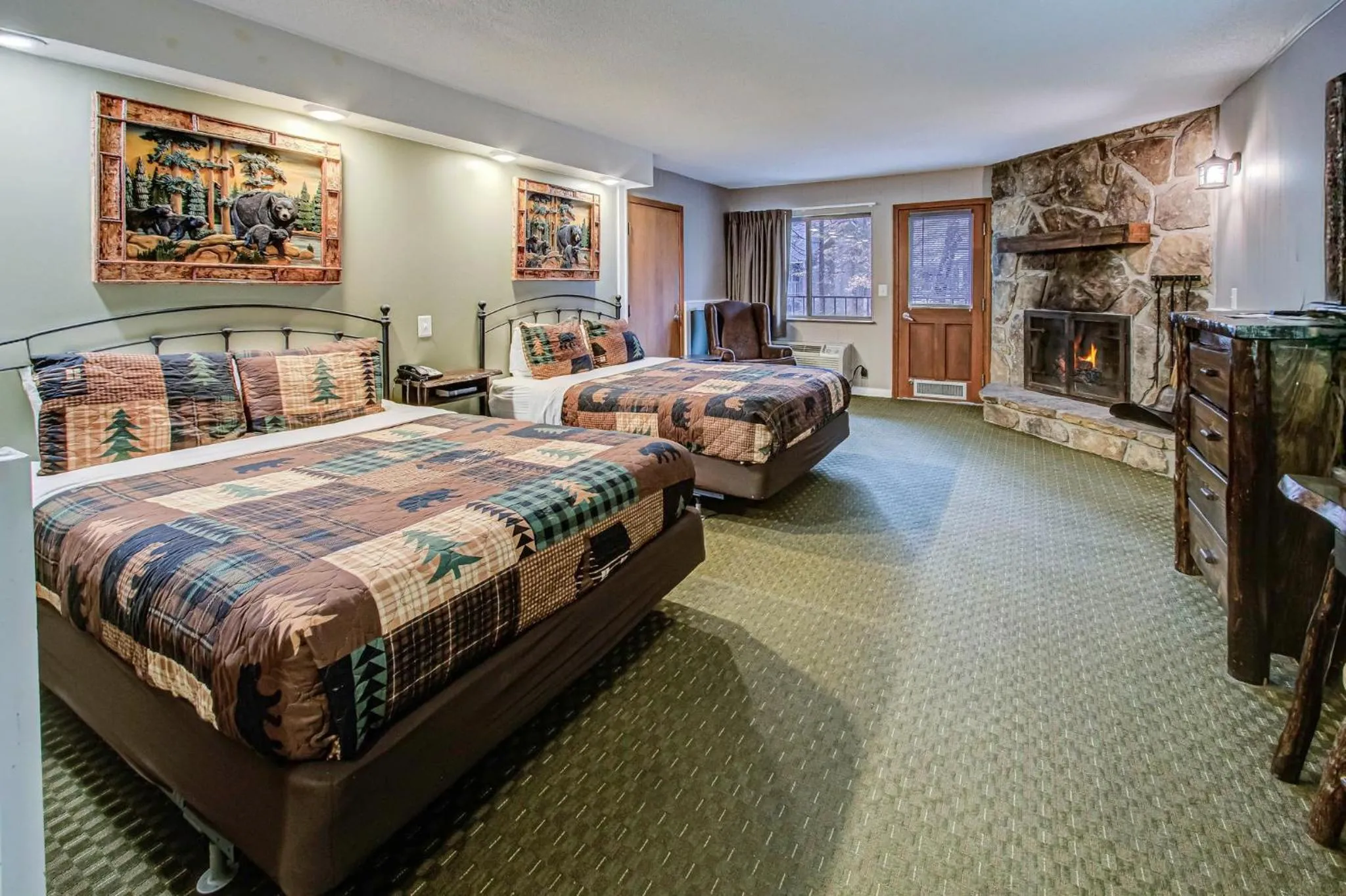 Bed in Brookside Lodge