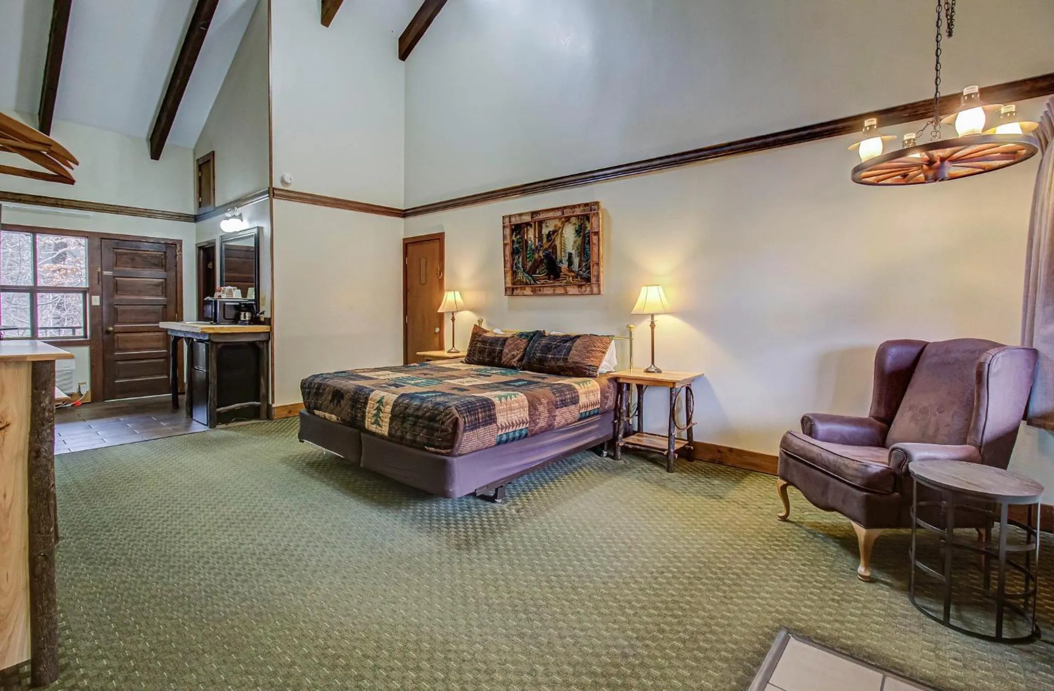 Bed in Brookside Lodge