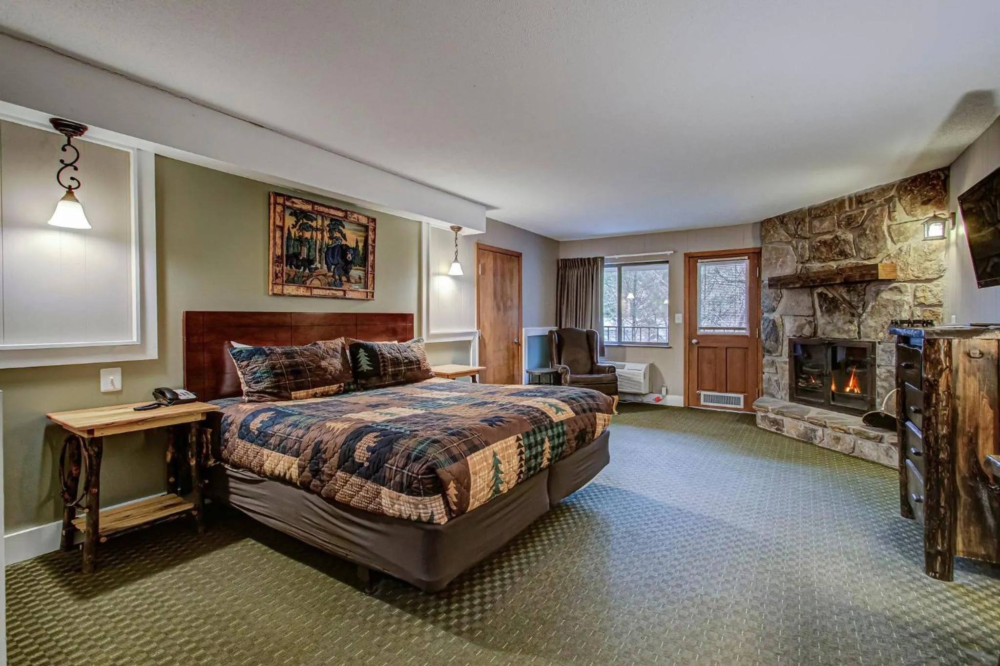 Balcony/Terrace, Bed in Brookside Lodge