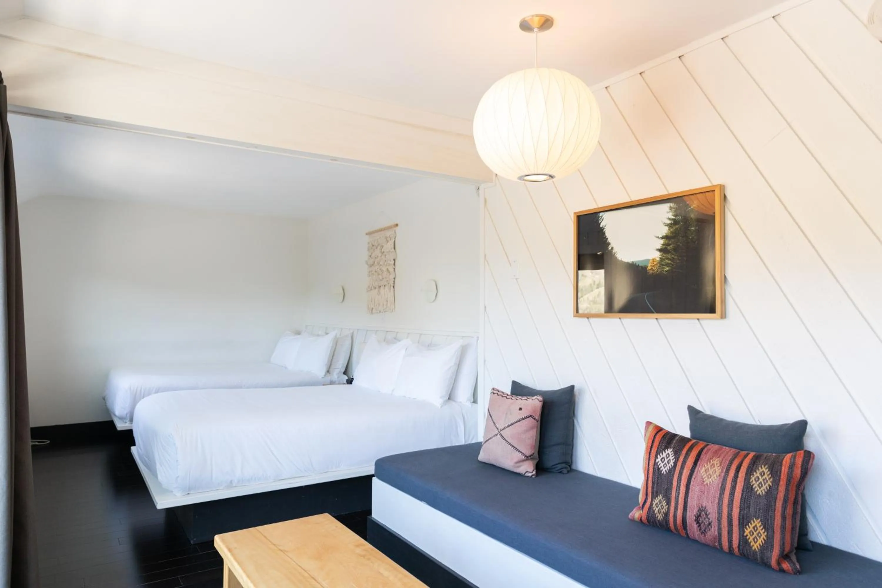 Bed in Scribner's Catskill Lodge, a Member of Design Hotels