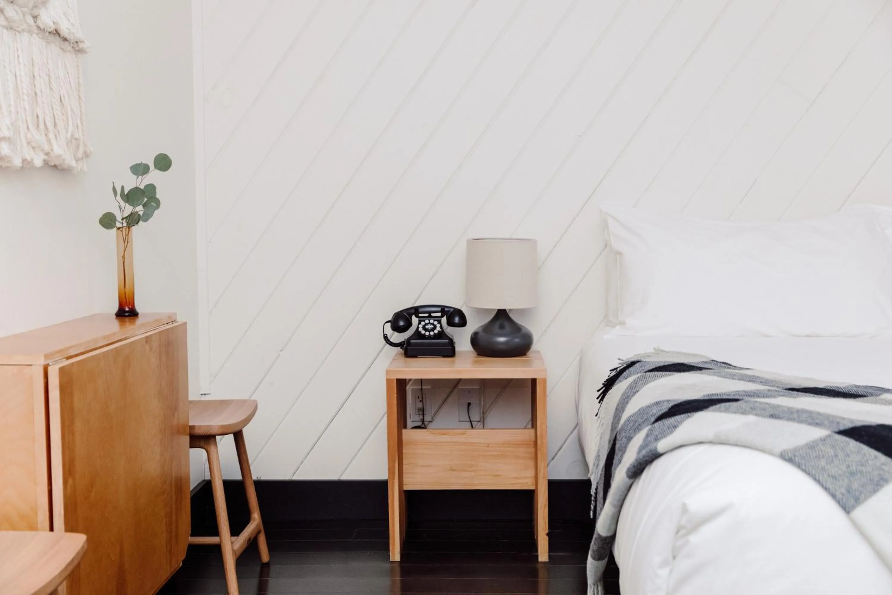 Bed in Scribner's Catskill Lodge, a Member of Design Hotels