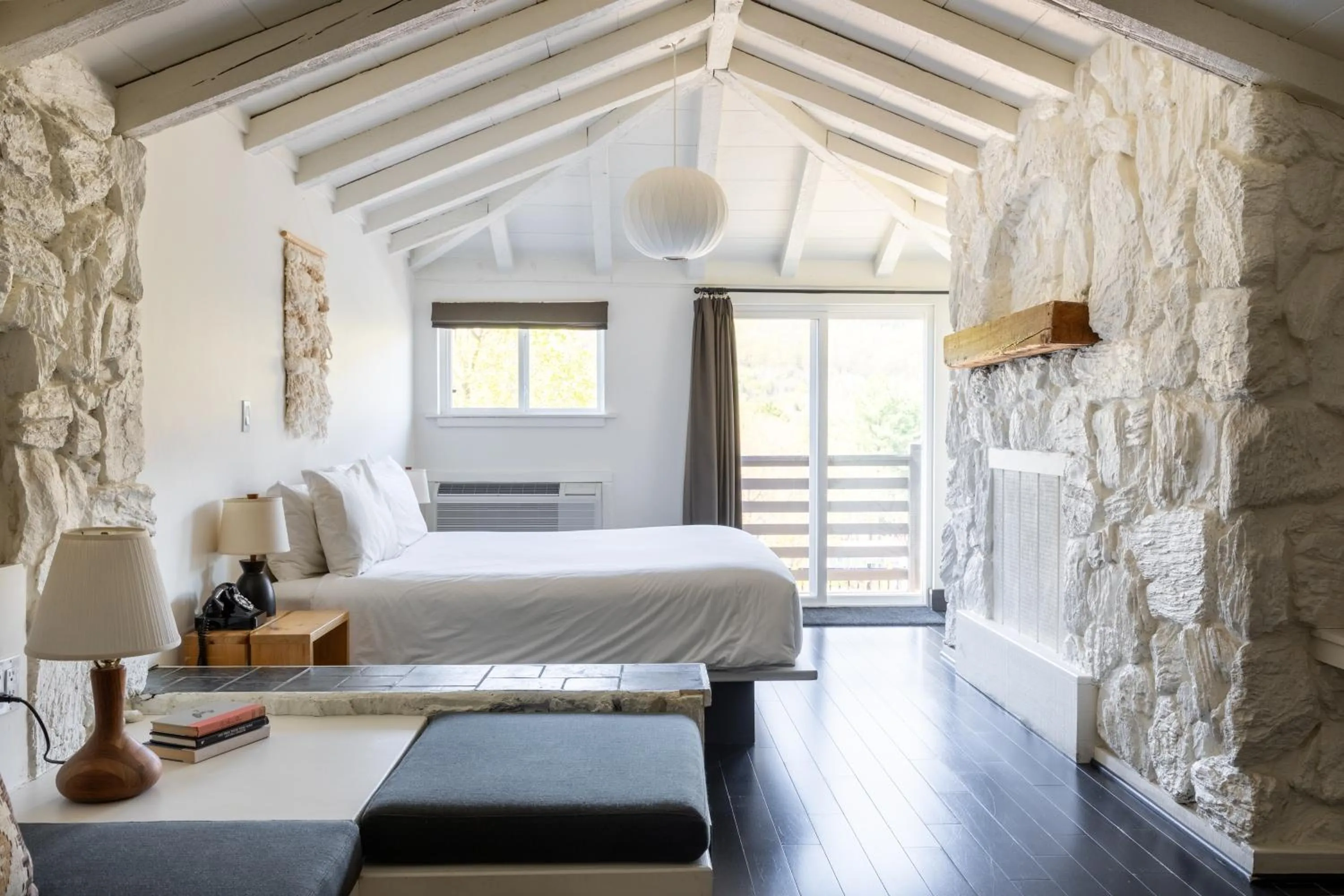 Bed in Scribner's Catskill Lodge, a Member of Design Hotels