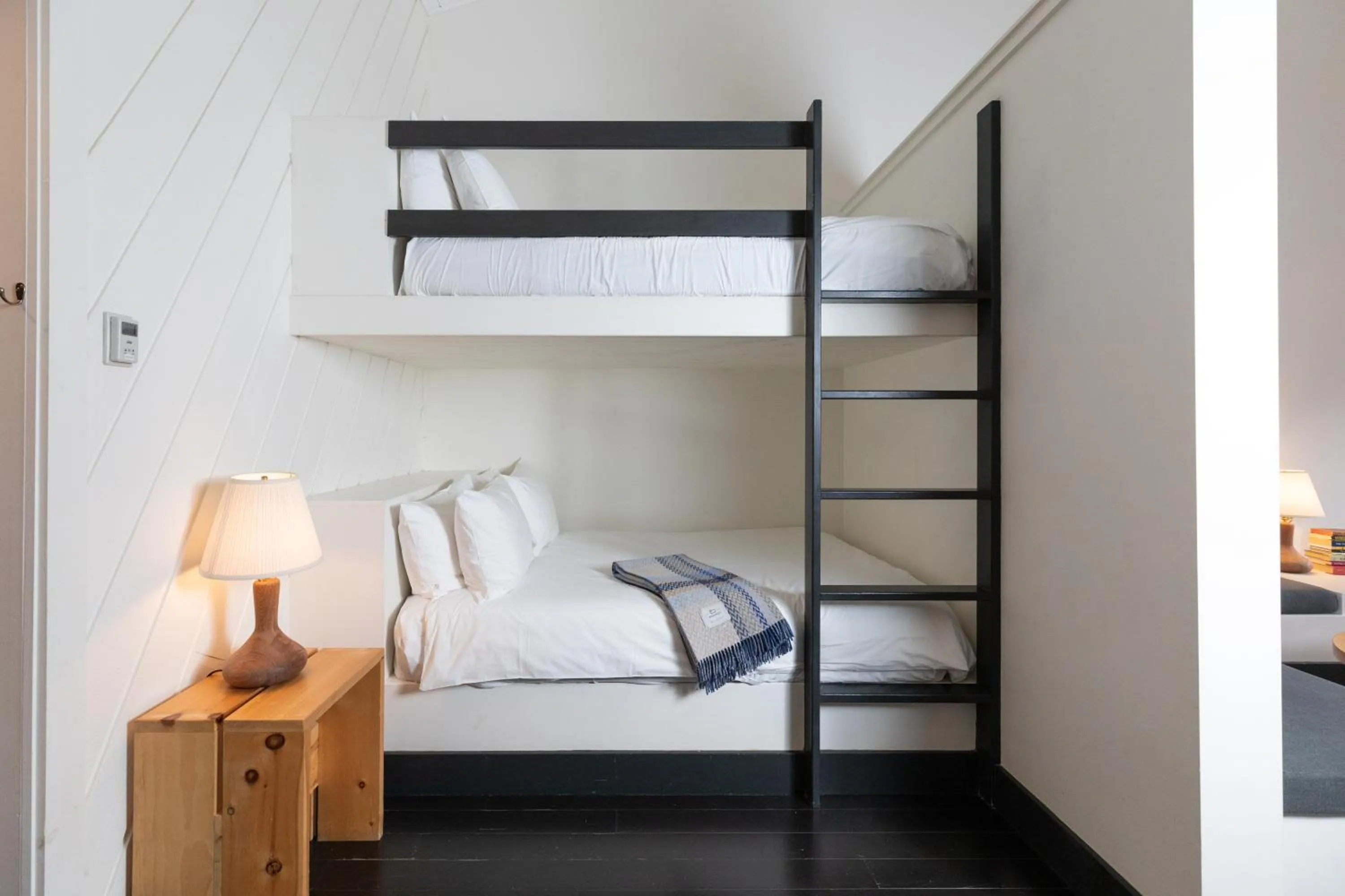 Bed in Scribner's Catskill Lodge, a Member of Design Hotels