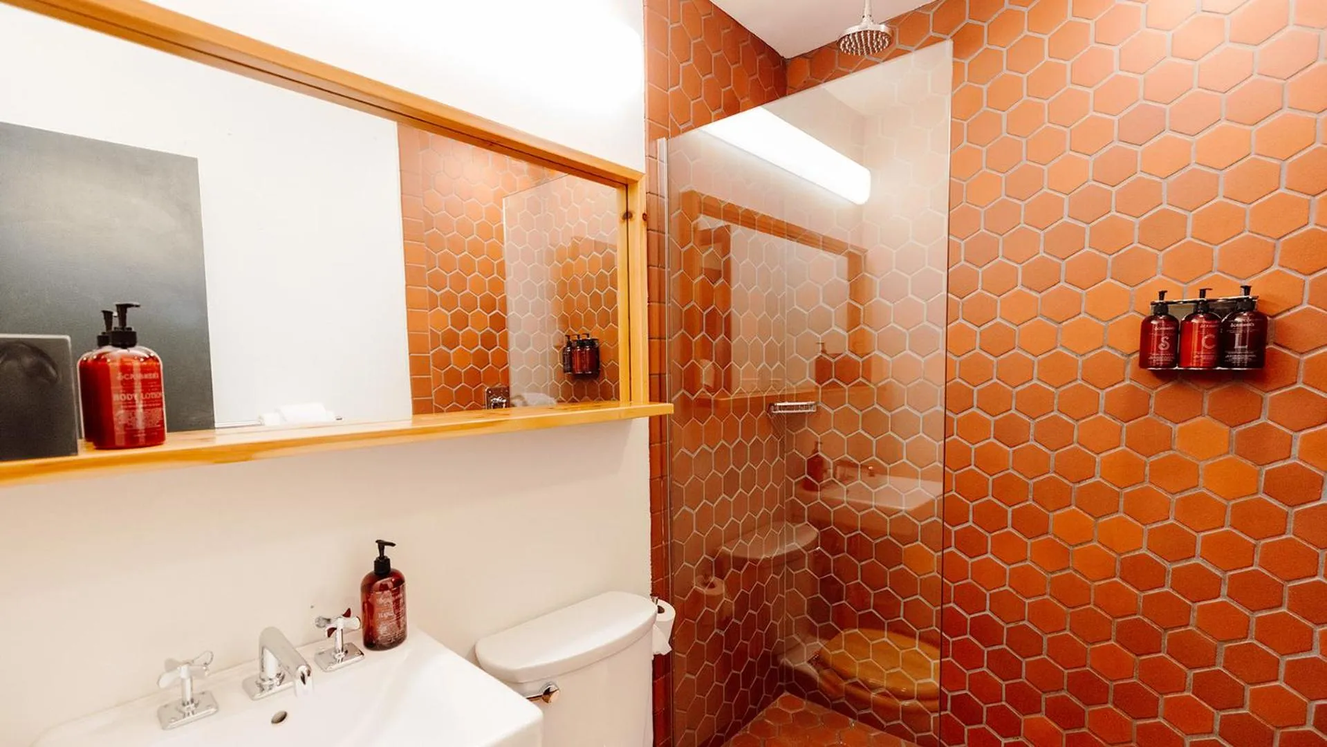 Bathroom in Scribner's Catskill Lodge, a Member of Design Hotels