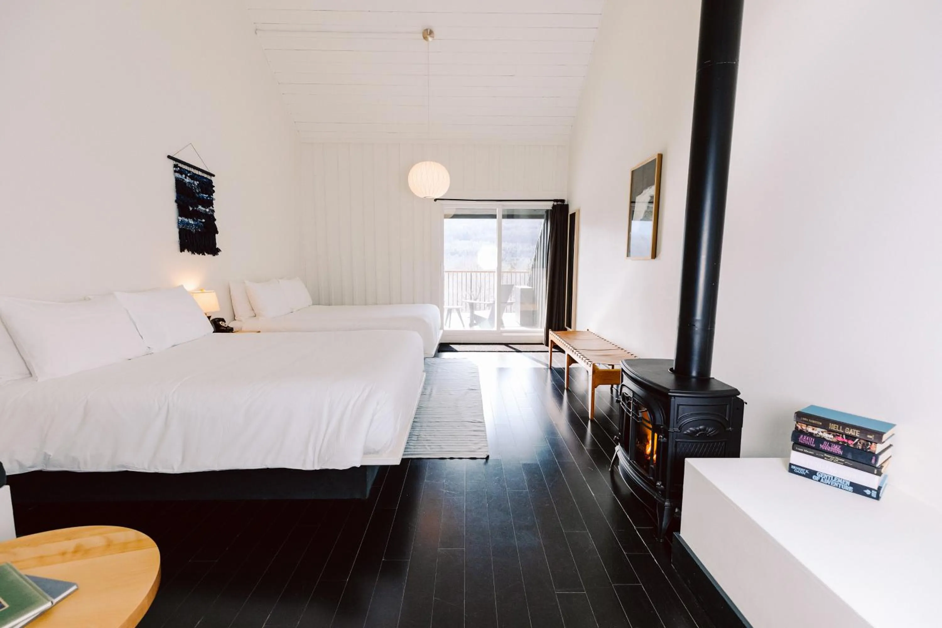 Bed in Scribner's Catskill Lodge, a Member of Design Hotels