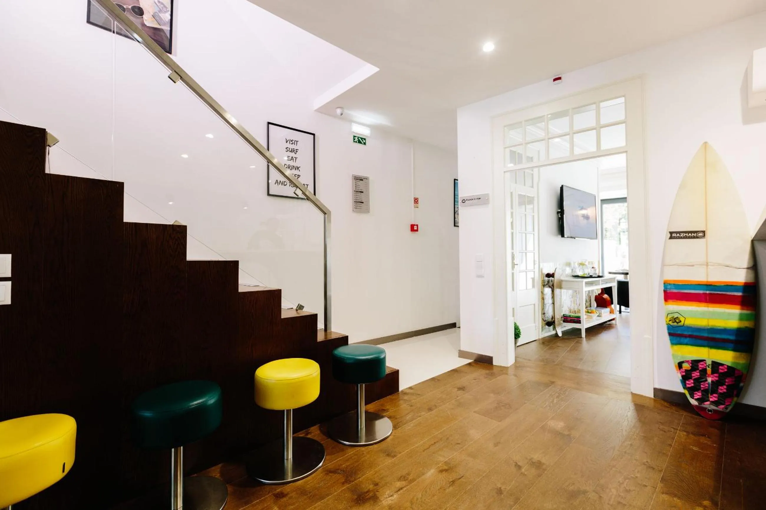 Lobby or reception in Lisbon South Hostel