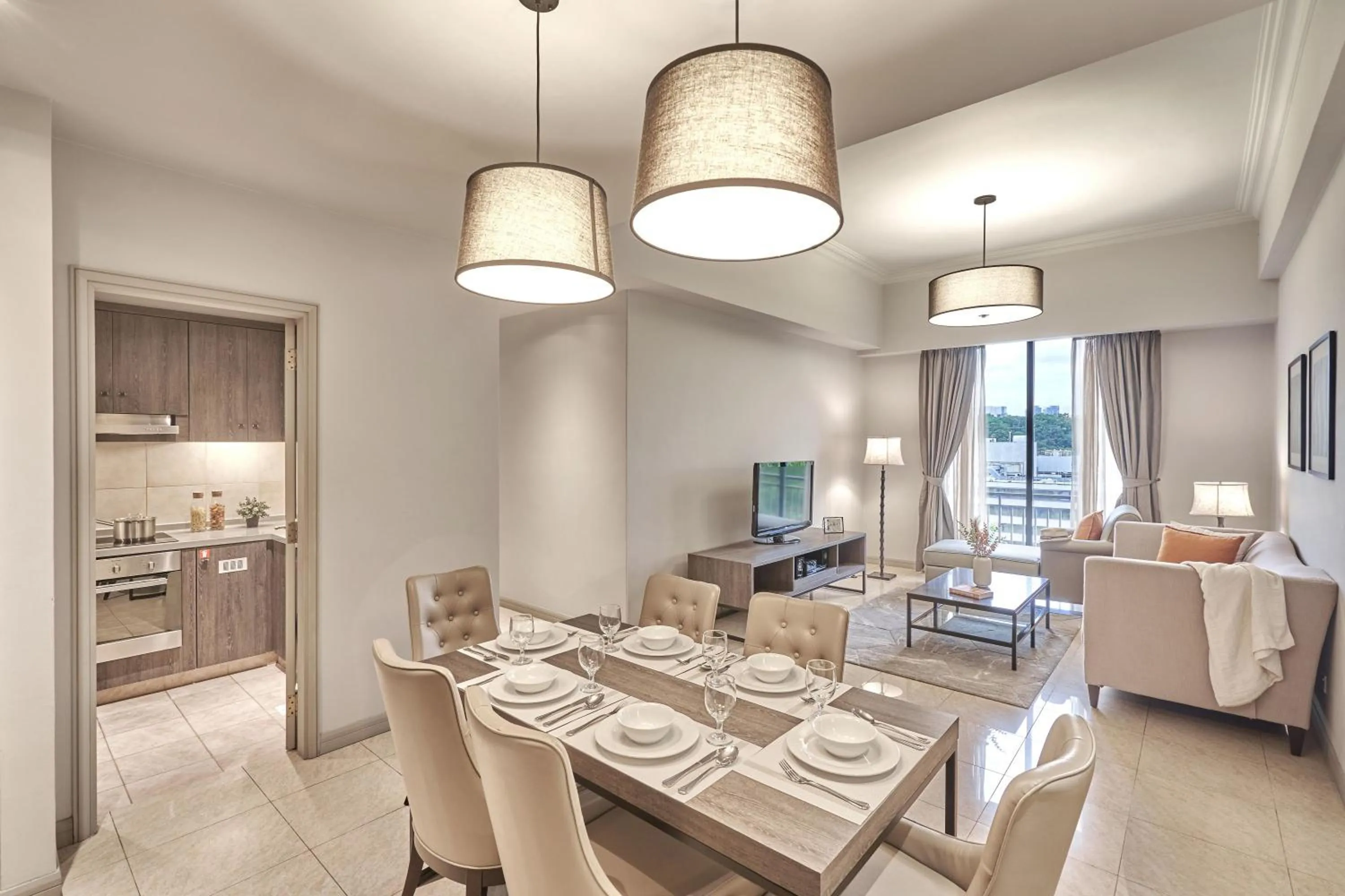 Living room in Adina Serviced Apartments Singapore Orchard