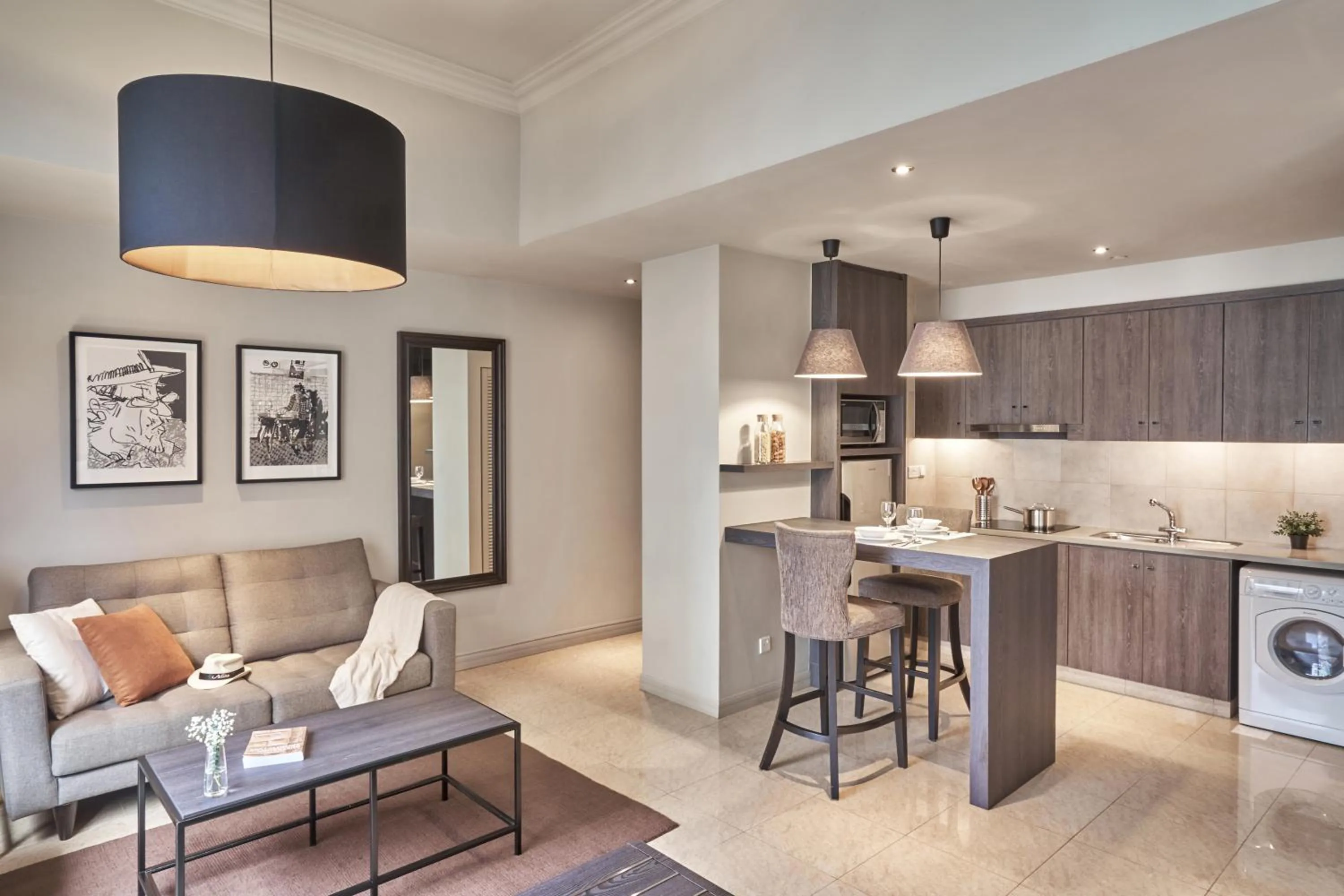 Living room in Adina Serviced Apartments Singapore Orchard