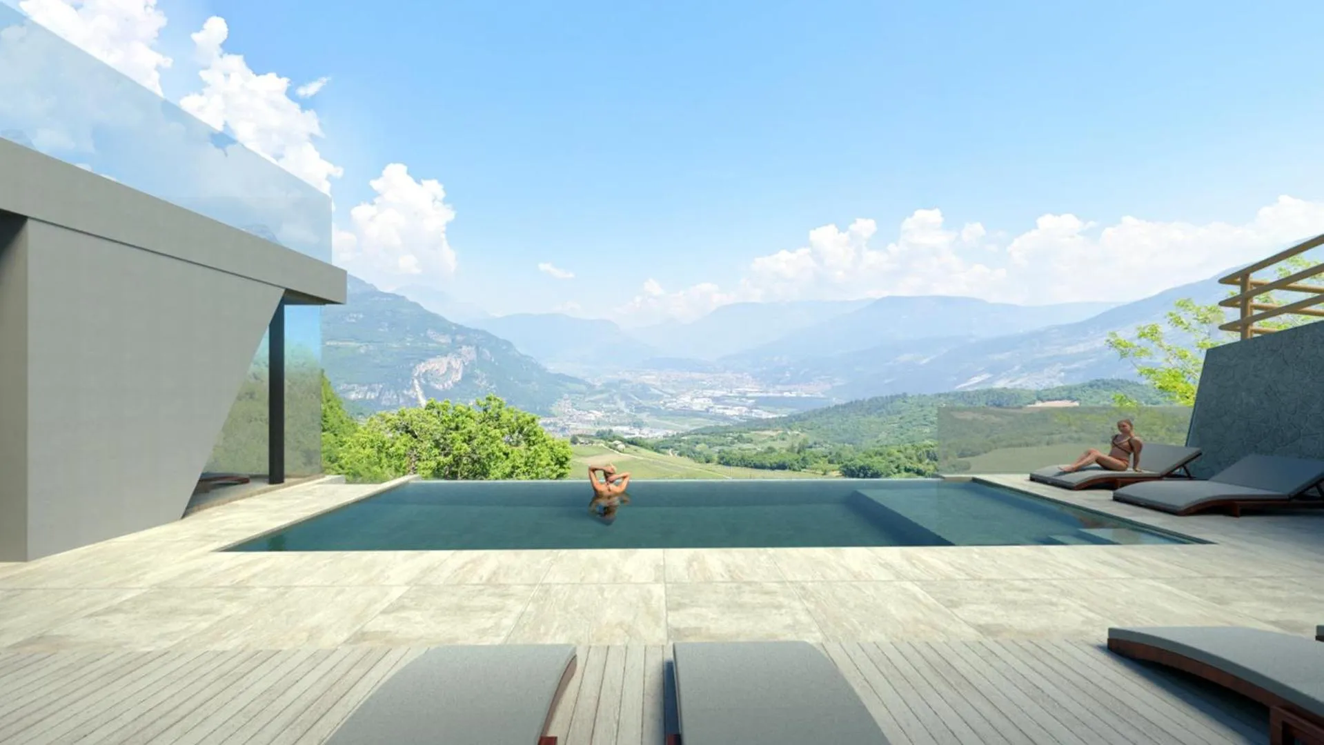 Swimming pool in Luxury Chalet Pinocchio