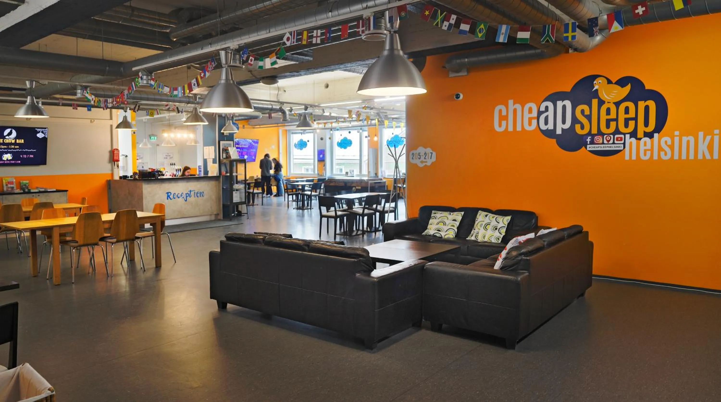 Lobby or reception in CheapSleep Hostel Helsinki