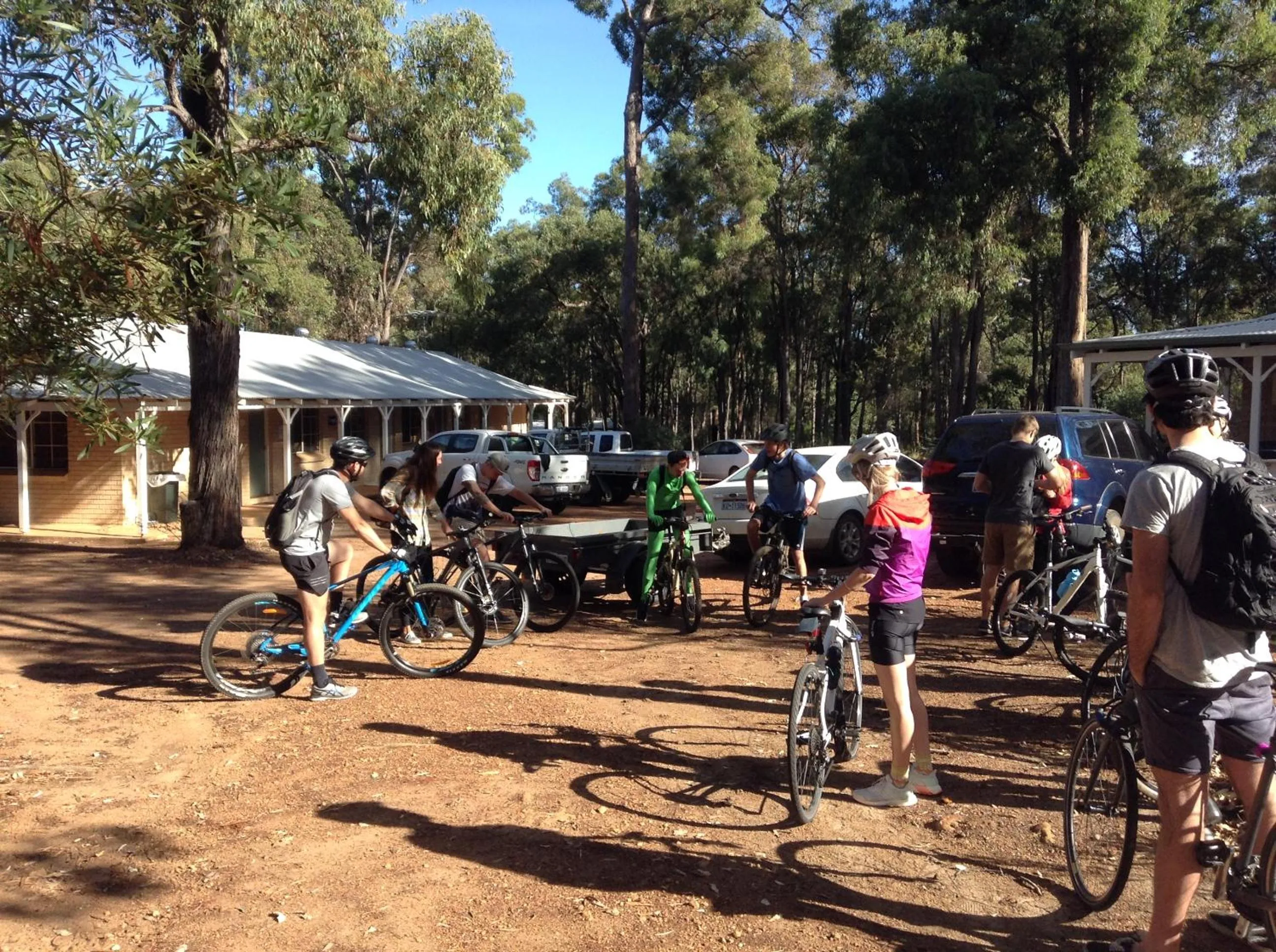 People in Travellers Rest Motel