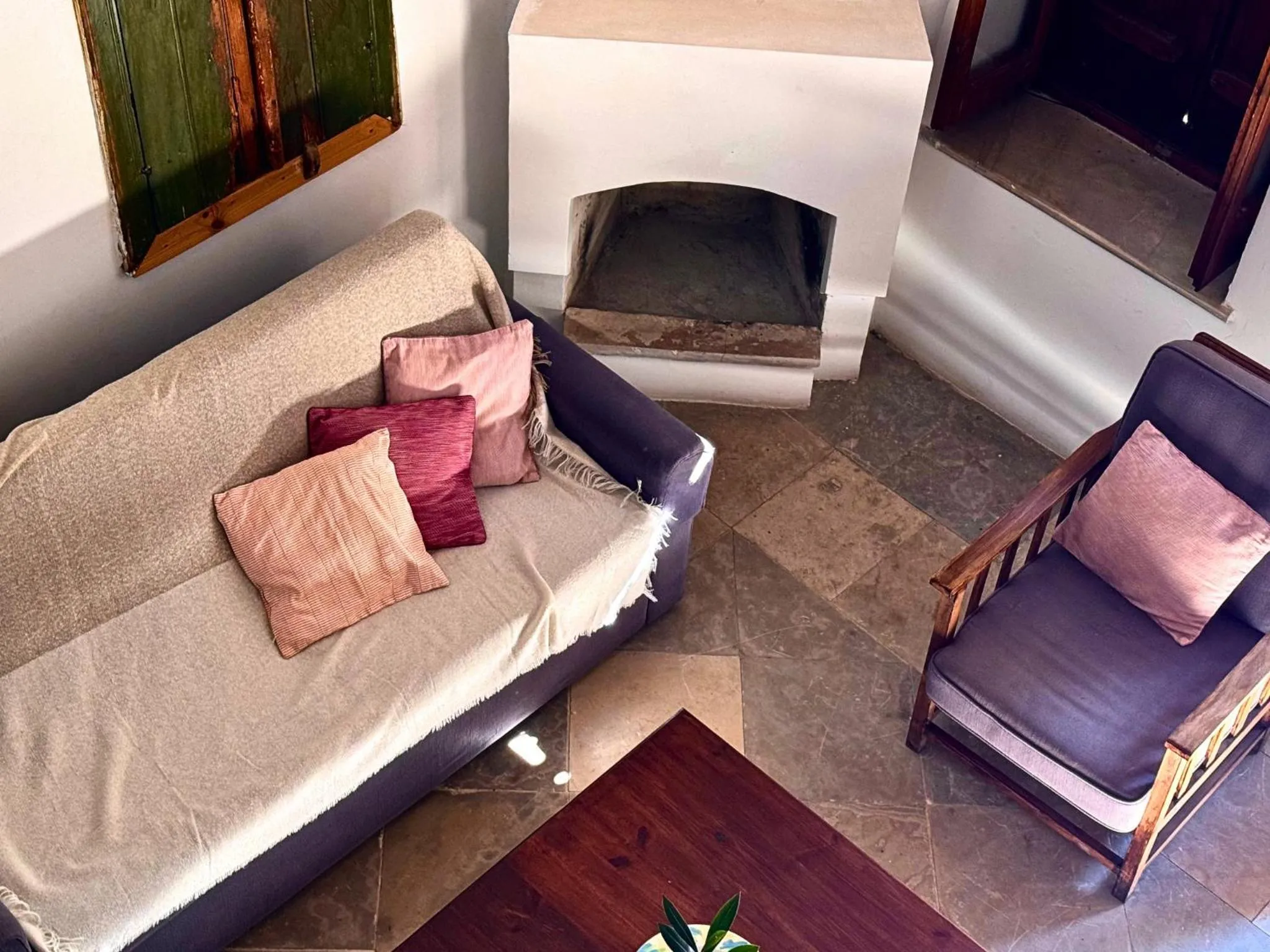 Seating area in Porfyrios Country House