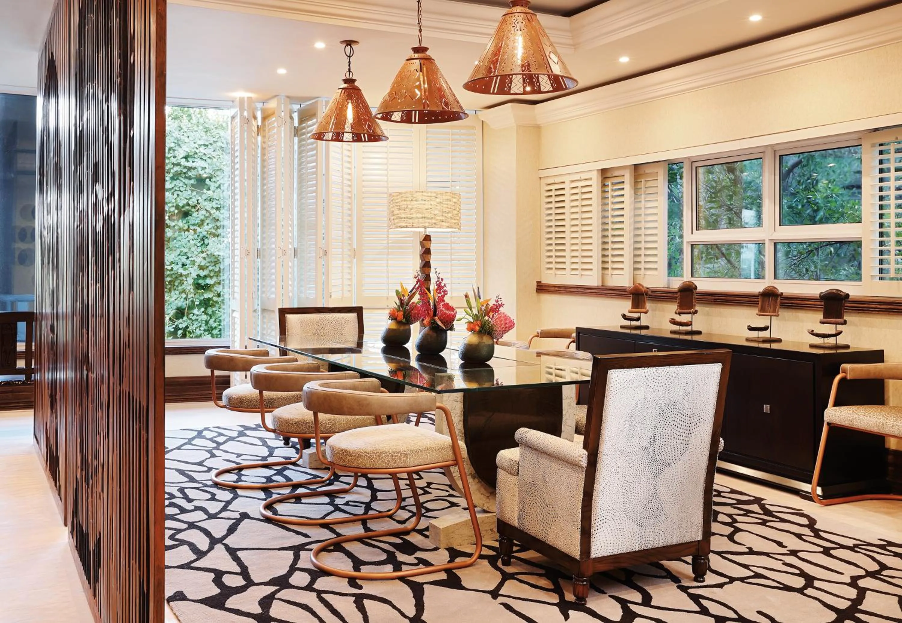 Dining area in Saxon Hotel, Villas & Spa