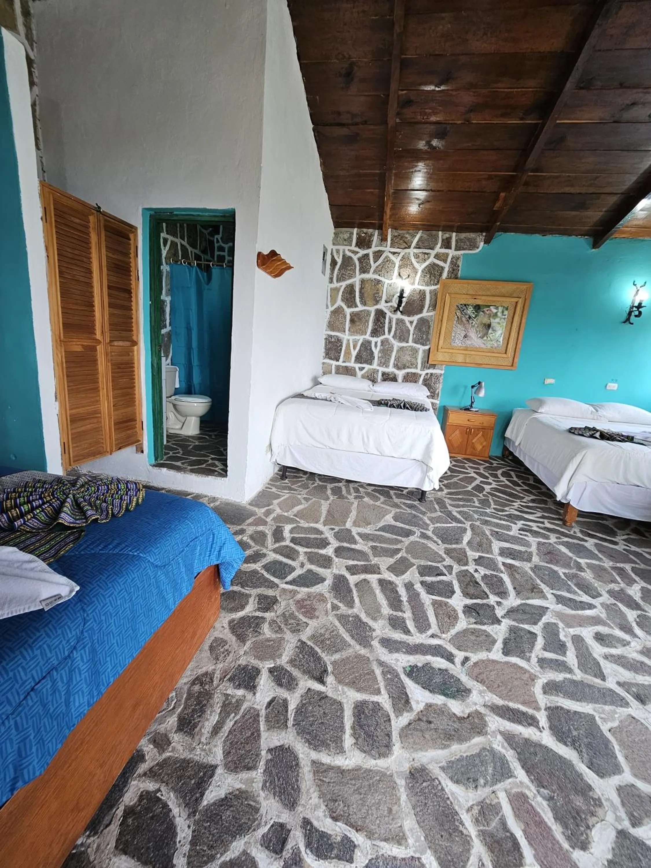 Bed in Eco Hotel Uxlabil Atitlan