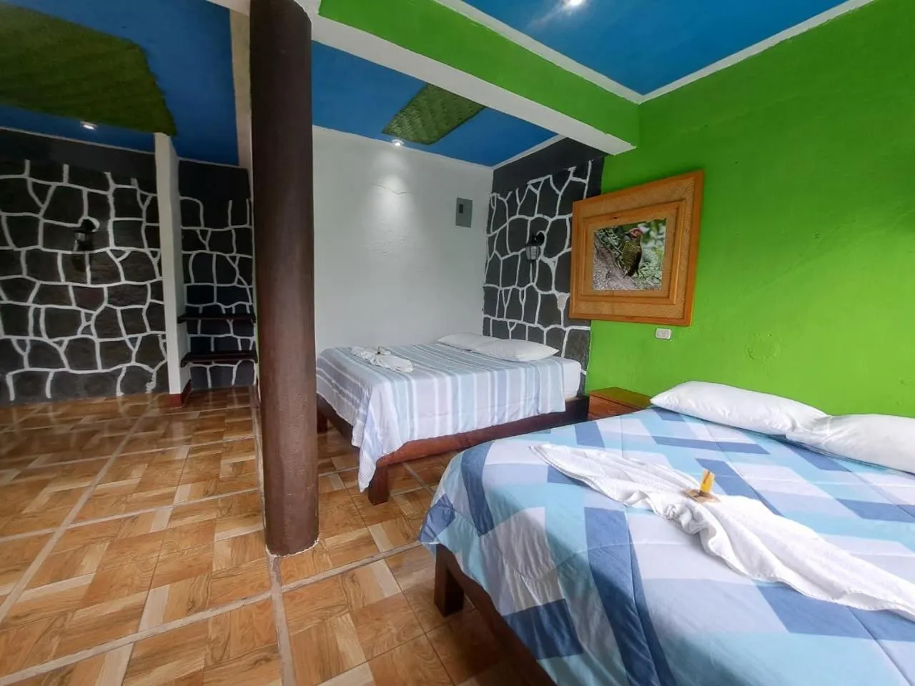 Bed in Eco Hotel Uxlabil Atitlan
