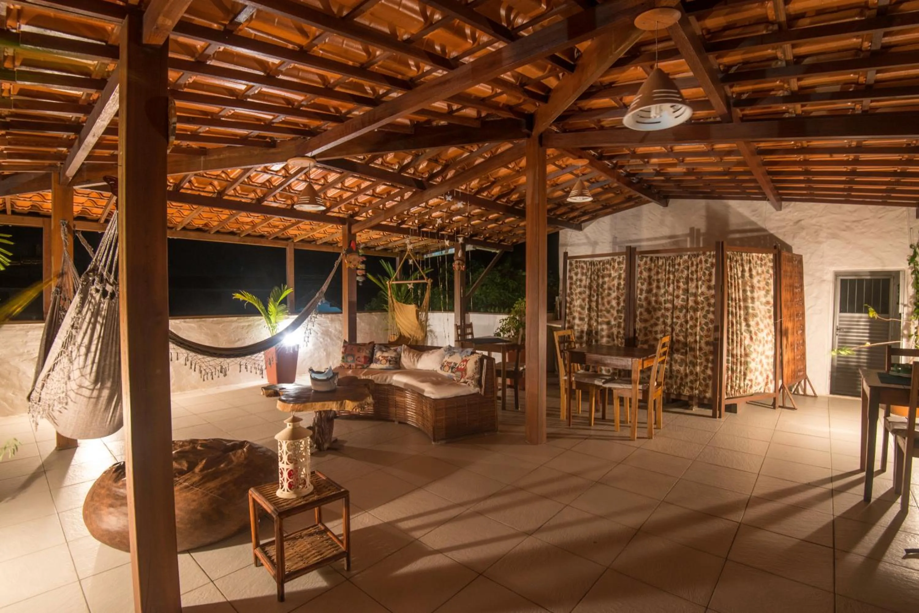 Seating area in Pousada Borboleta