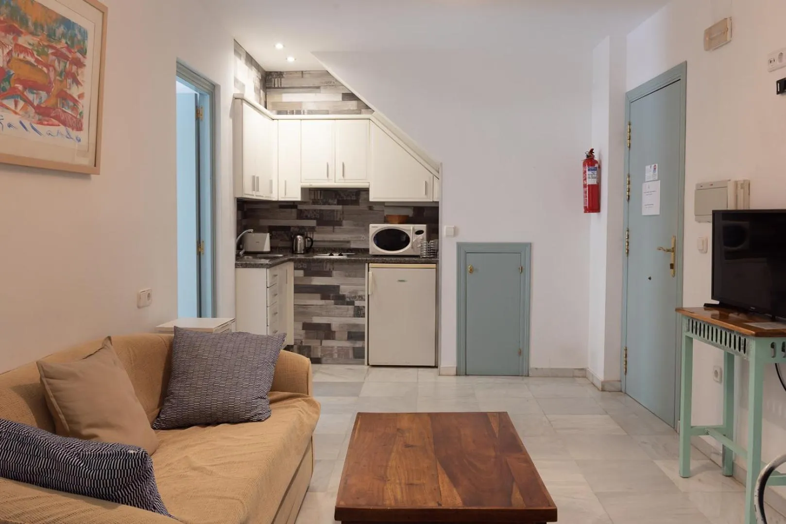 Kitchen or kitchenette in Apartamentos Boutique Vida
