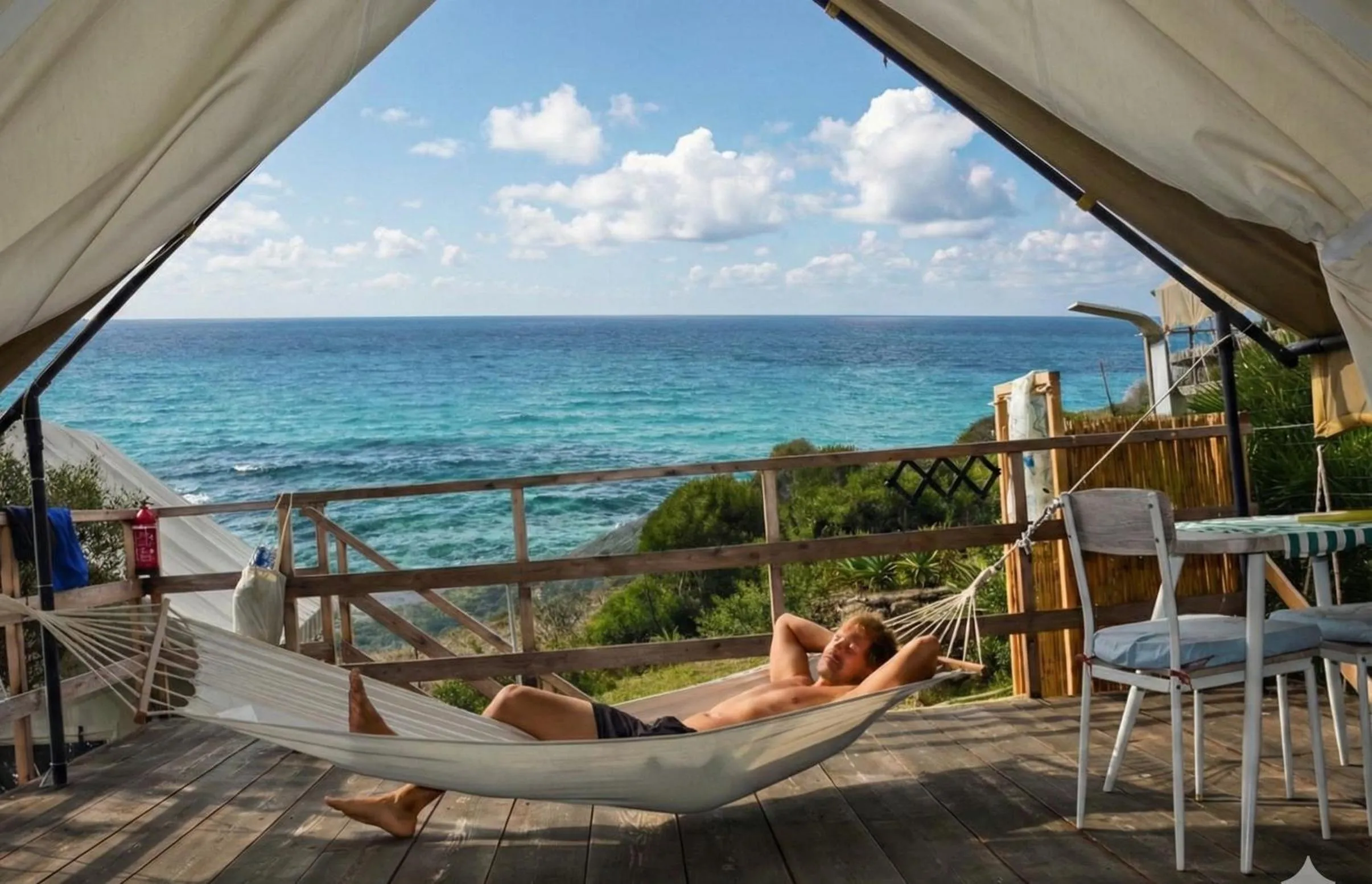 Balcony/Terrace in B&B Glamping Semaforo Capo Sperone