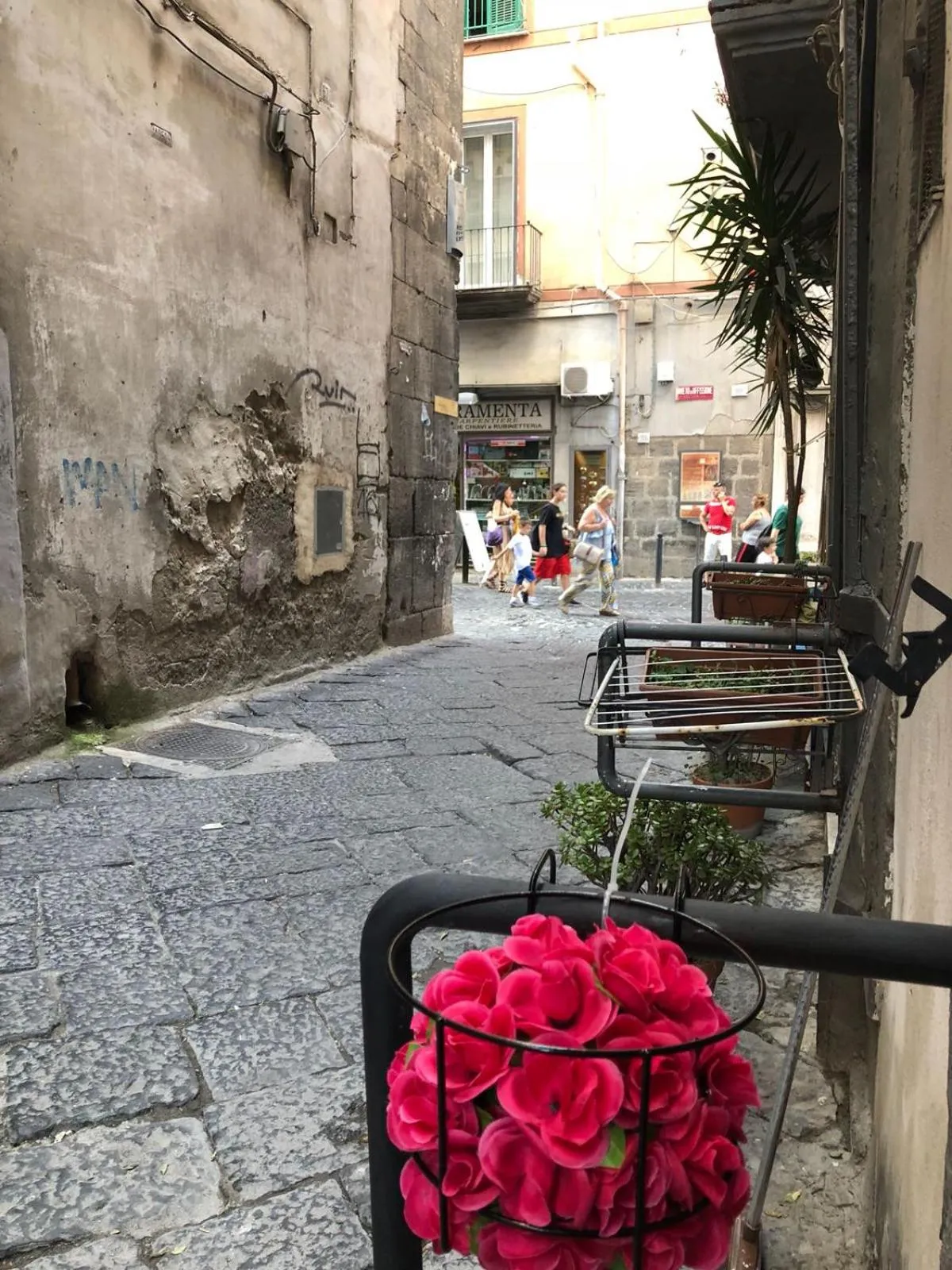 Quiet street view in B&B Angel