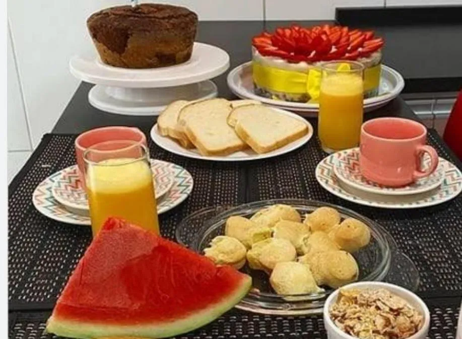 Continental breakfast in Pousada Refúgio da Chapada